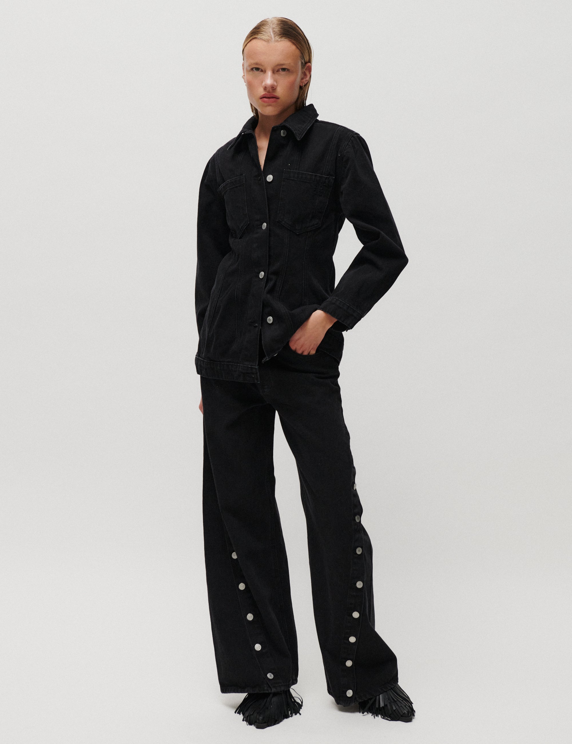 2NDDAY 2NDBilla - Black Wash Jacket D002 Black Denim