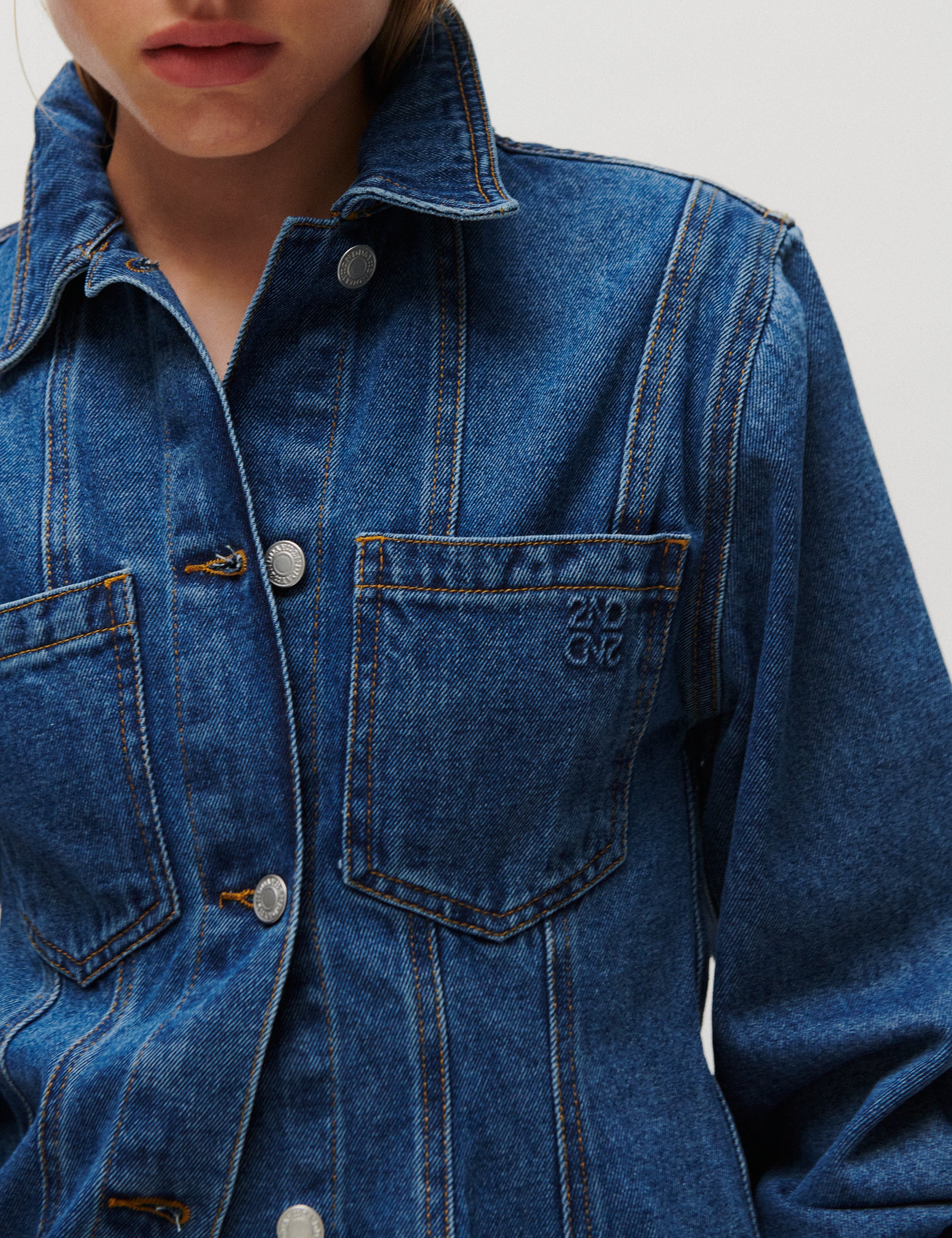 2NDDAY 2NDBilla - Midblue Wash Jacket D019 Mid Blue