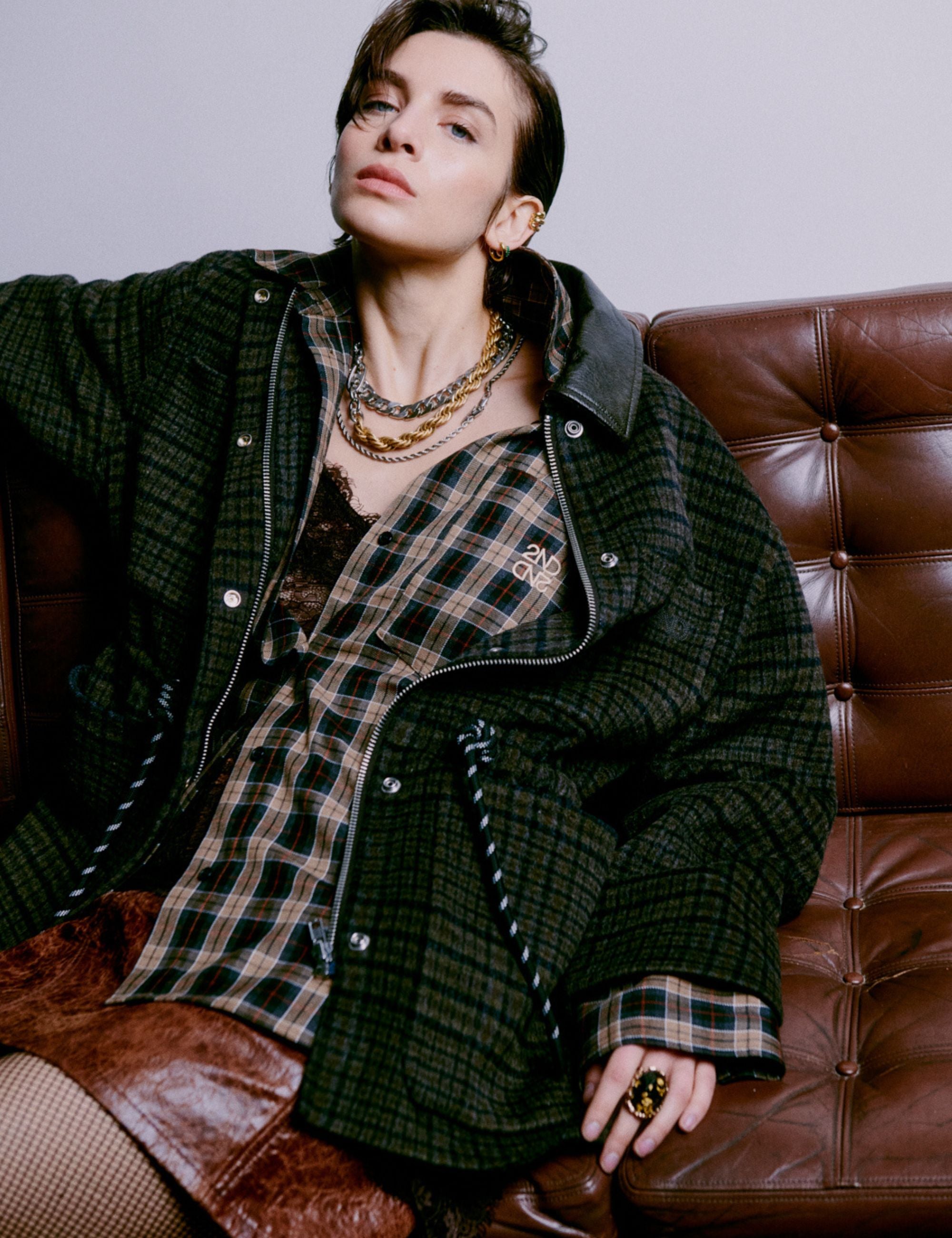 2NDDAY 2NDBrence - Checked Wool - Jacket Jacket 191016 JAVA