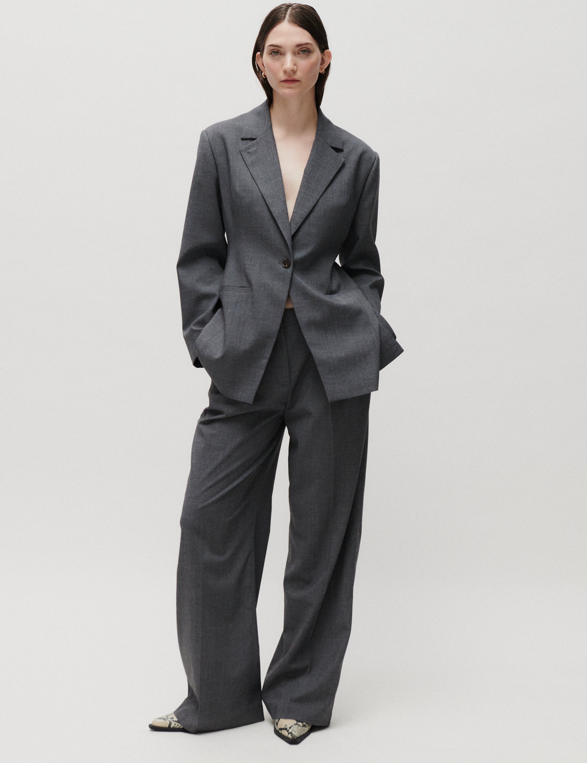 2NDDAY 2NDMille - Melange Suiting - Pants Pants 420129 Light Grey Melange