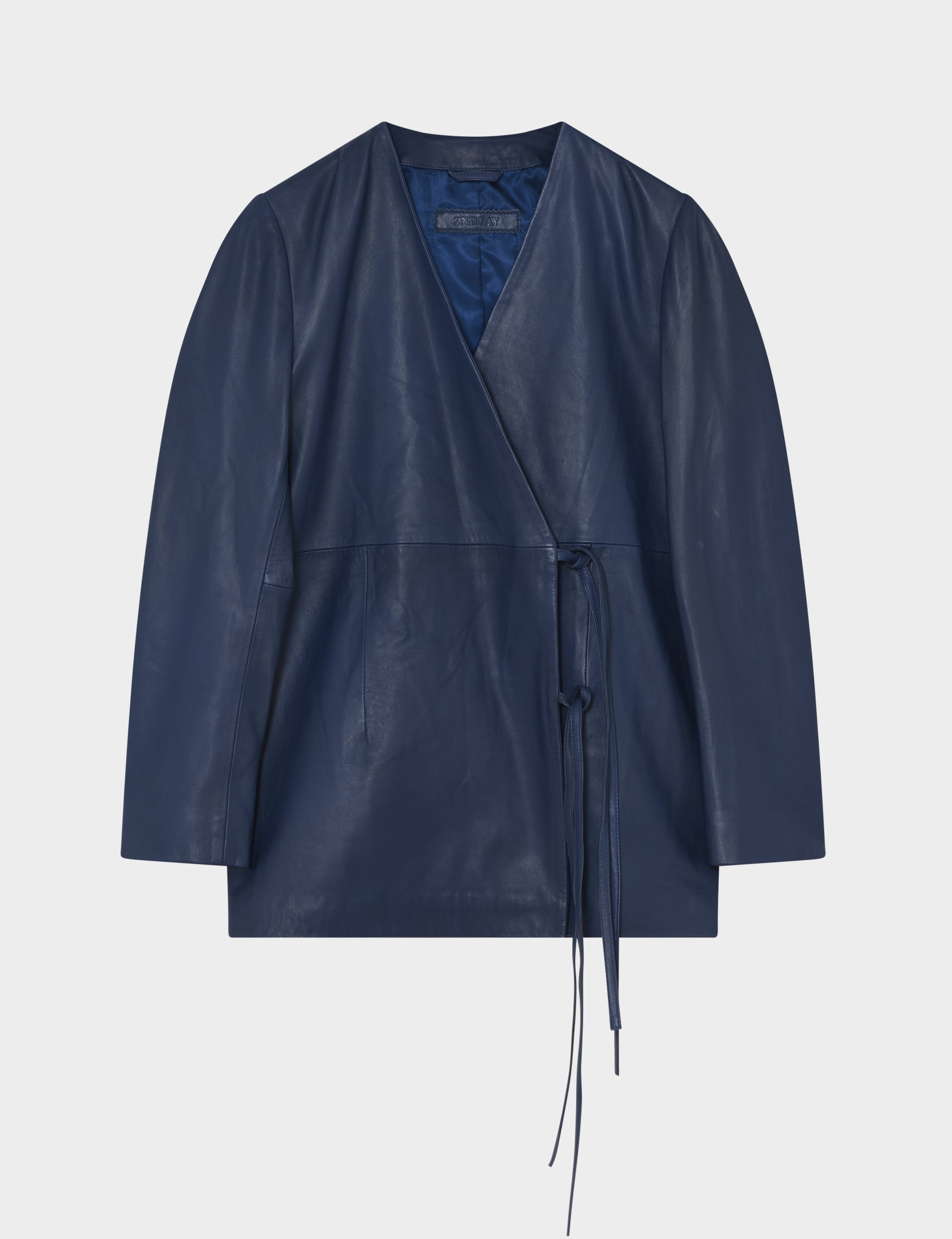 2NDDAY 2ND Alotte - Fine leather Jackets 193933 Medieval Blue