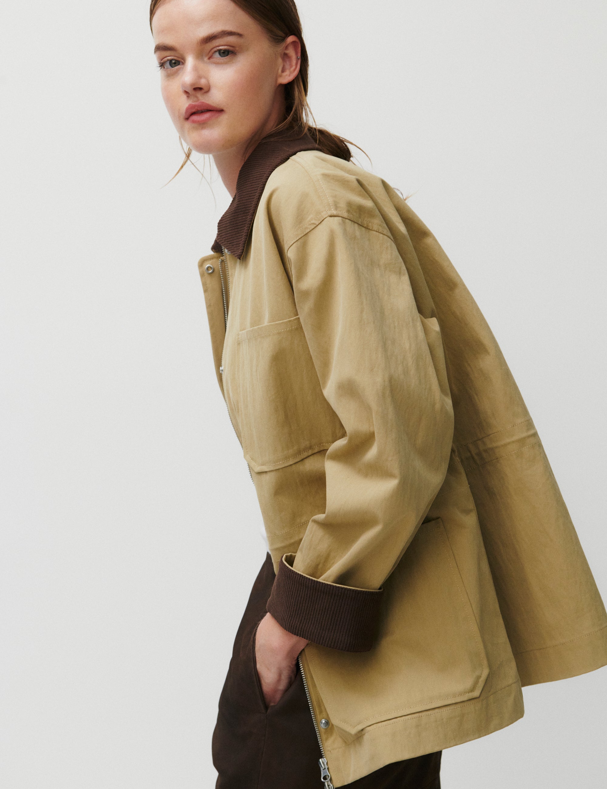 2NDDAY 2ND Bruce - Firm Cotton Jacket 171022 Kelp