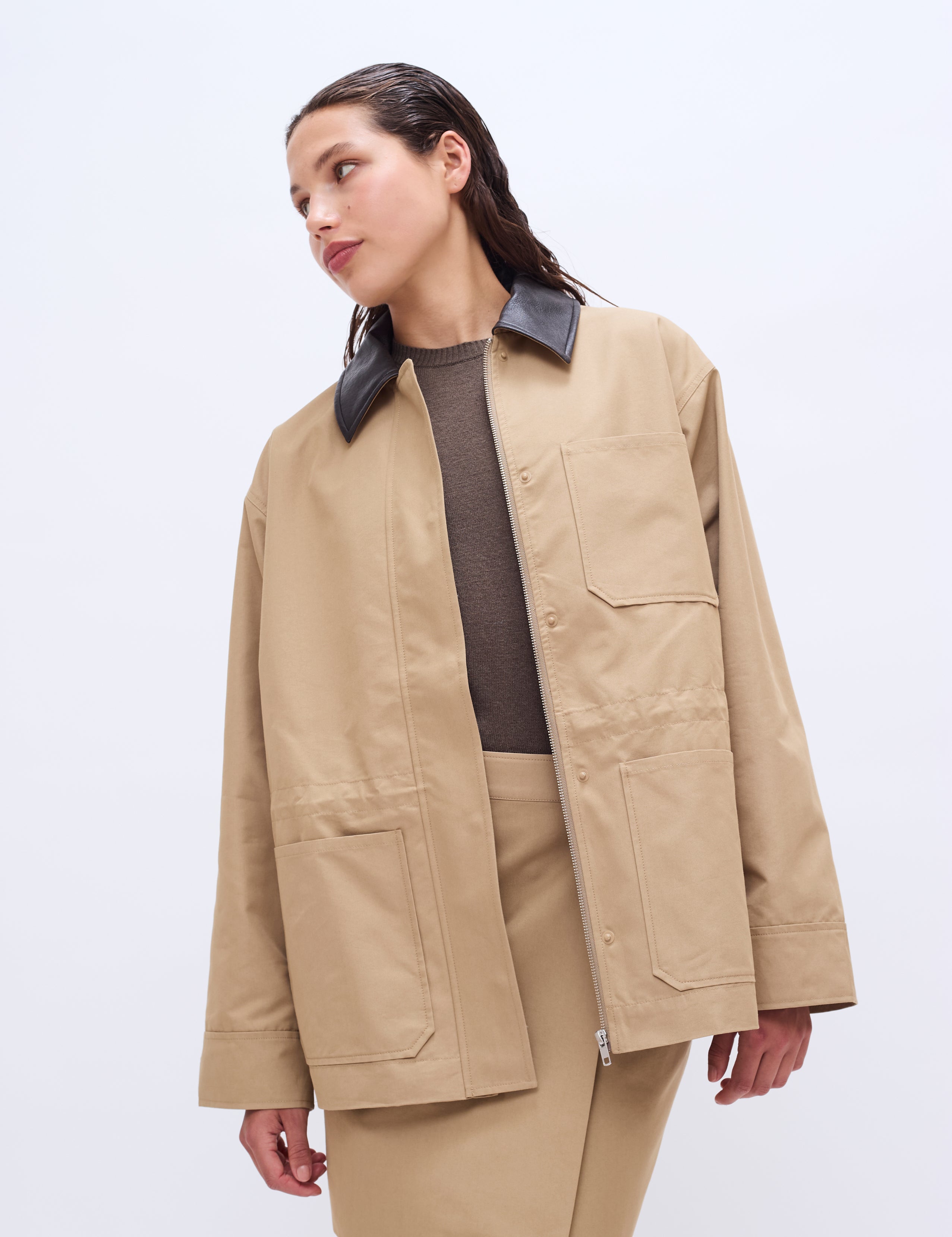 2NDDAY 2ND Bruce - Firm Cotton Jackets 171022 Kelp