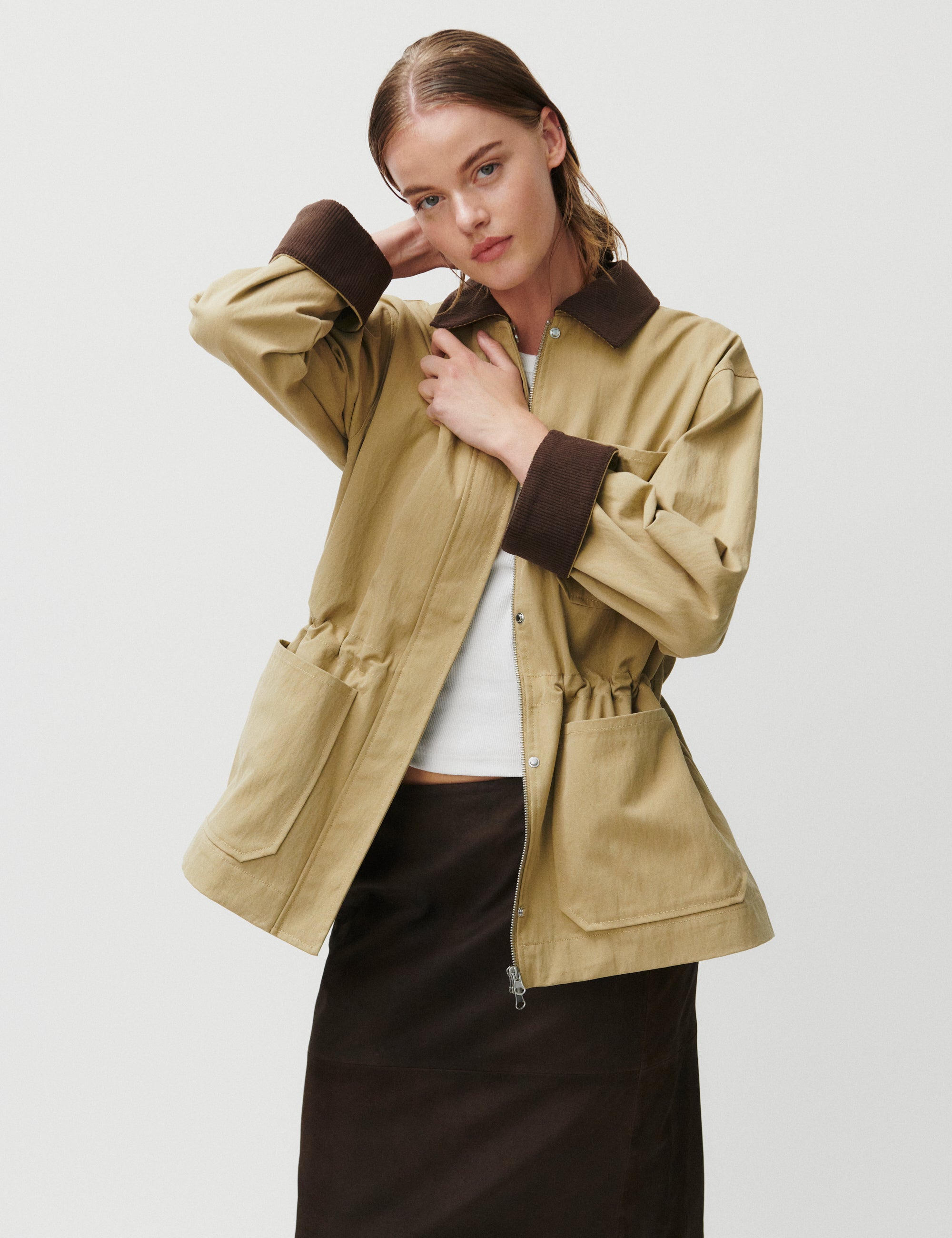 2NDDAY 2ND Bruce - Firm Cotton Jackets 171022 Kelp