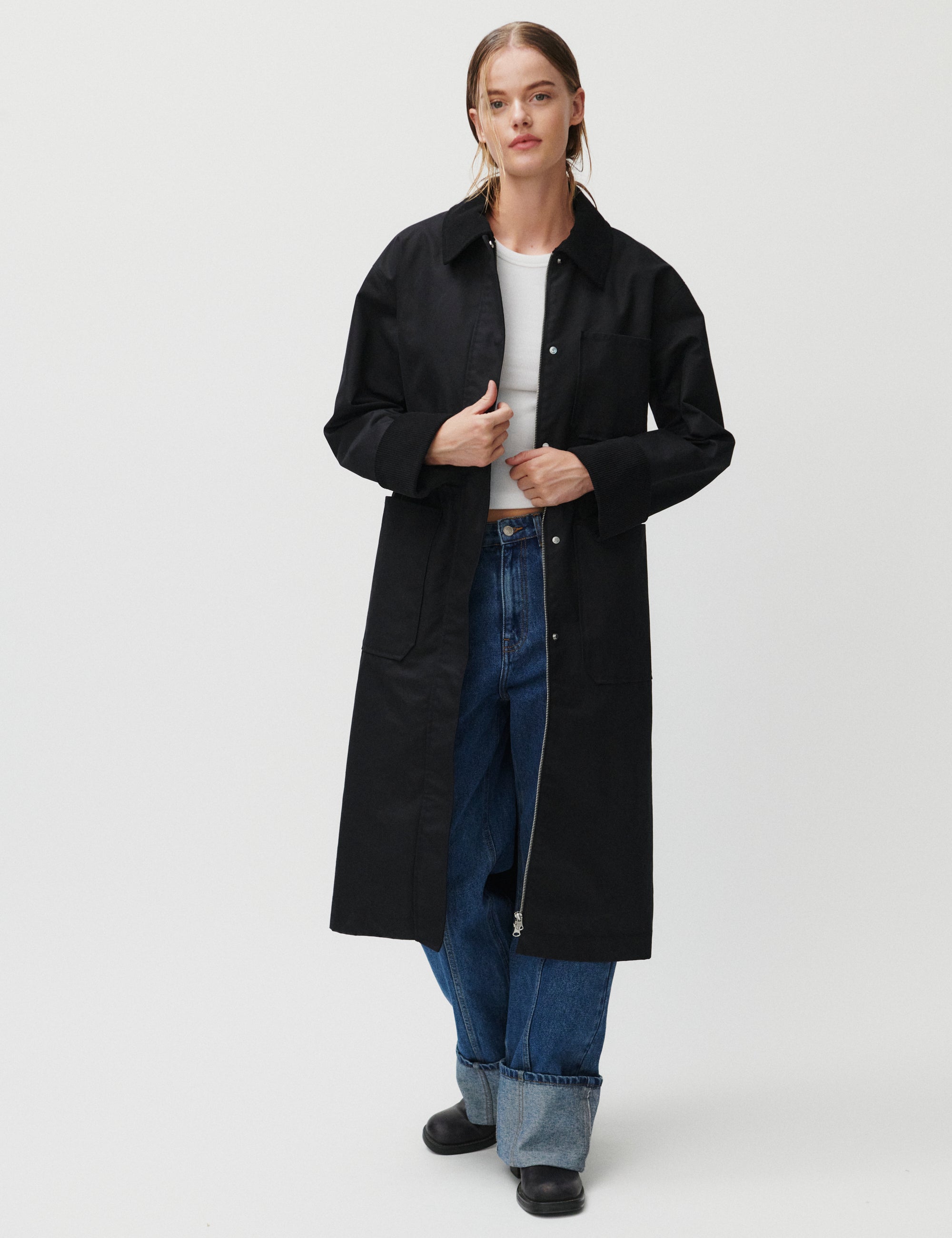 2NDDAY 2ND Brucen - Firm Cotton Jackets 190303 BLACK