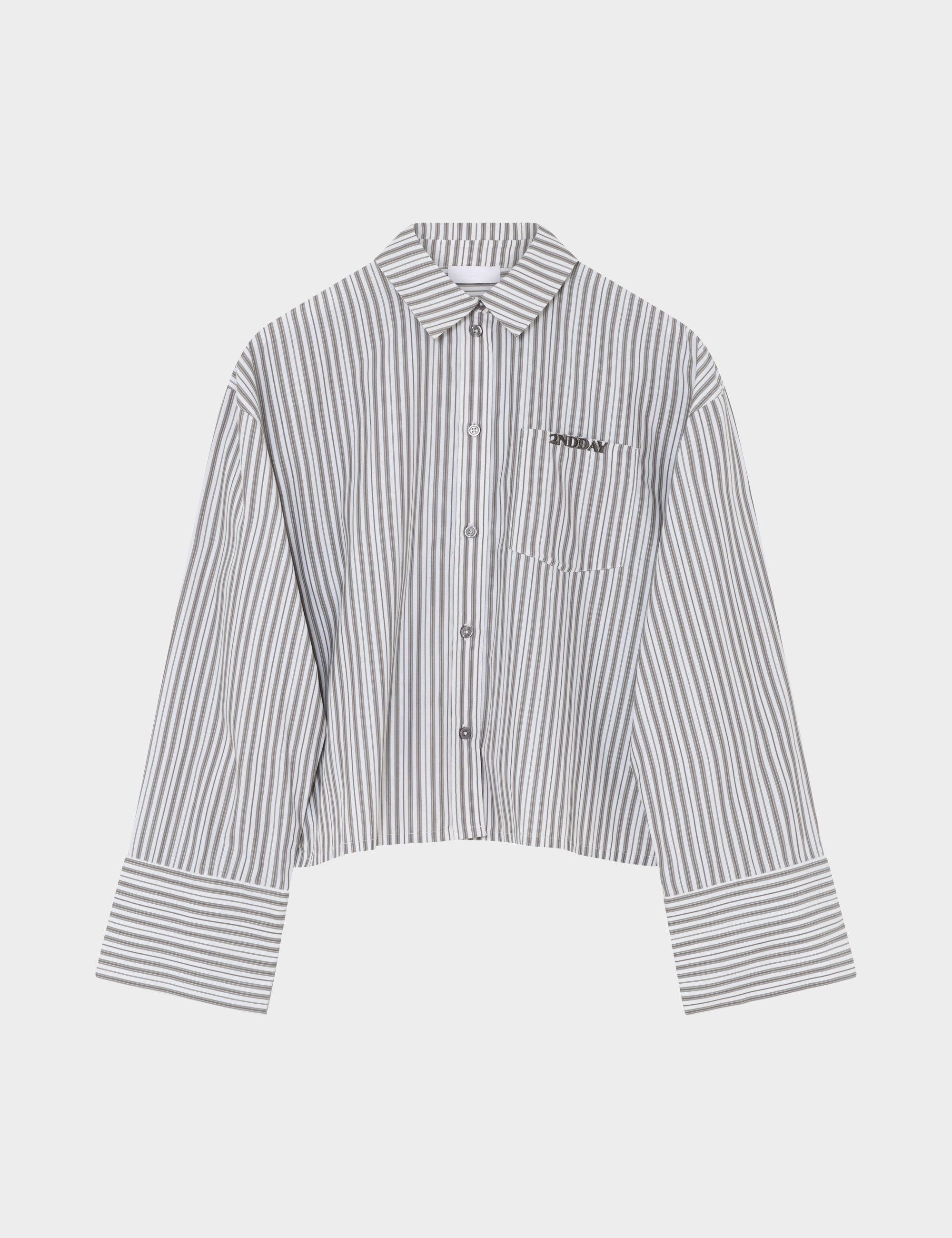 2NDDAY 2ND Clarin - Cotton Stripes Shirts & Blouses 420147 Walnut Stripe