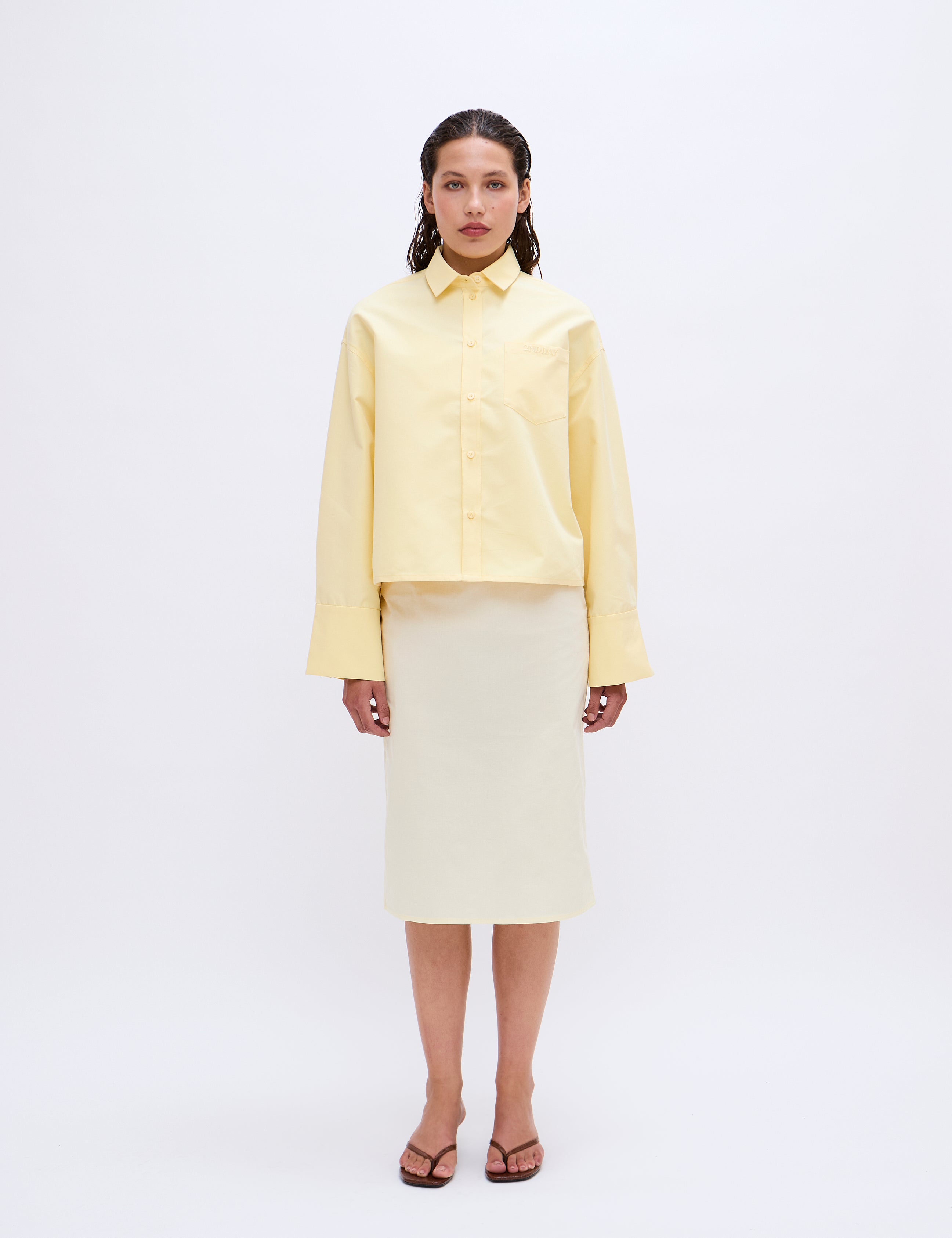 2NDDAY 2ND Clarin - Heavy Poplin Shirts & Blouses 06032 Mellow Yellow