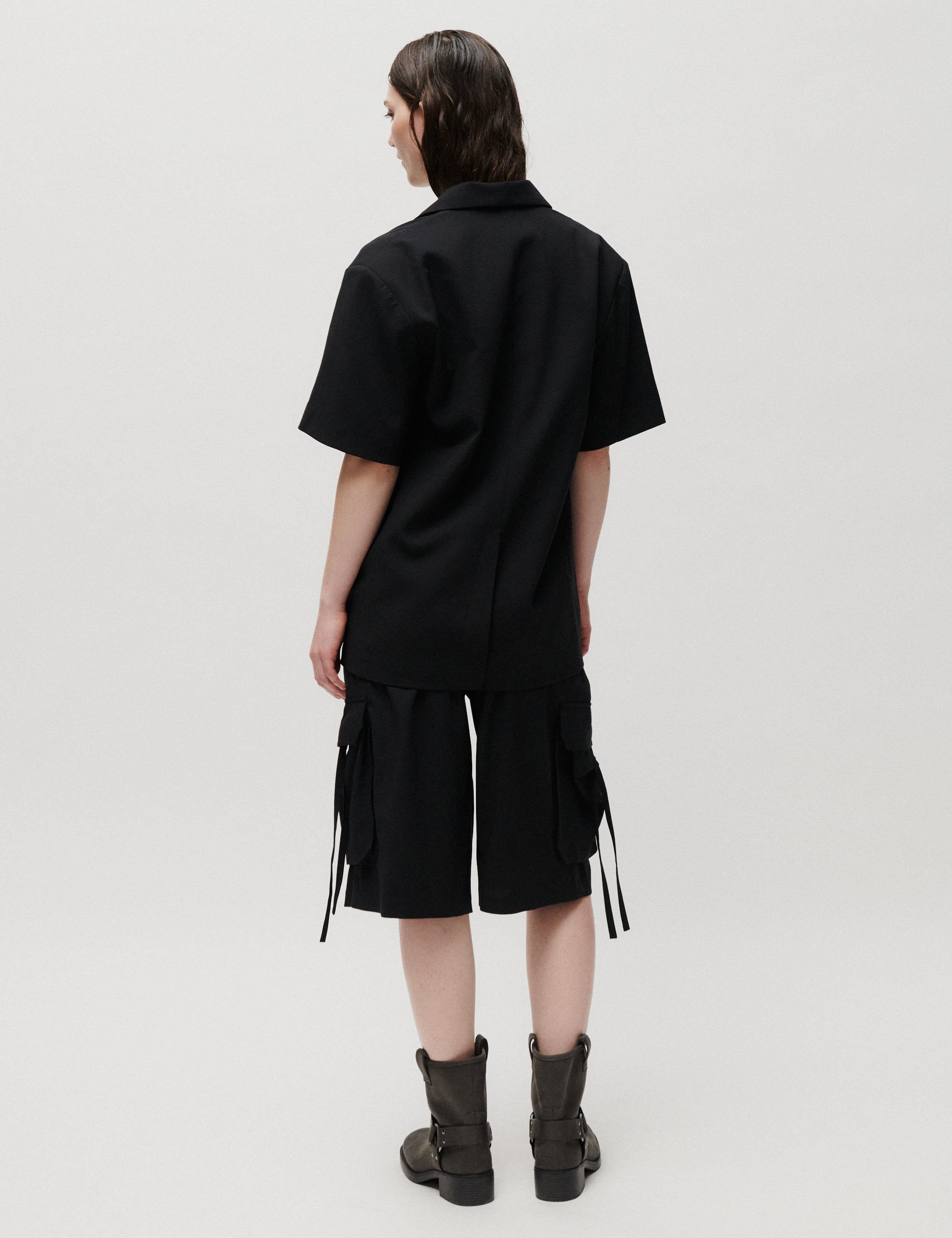 2NDDAY 2ND Hattori - Melange Suiting - Shorts Shorts 190303 Black
