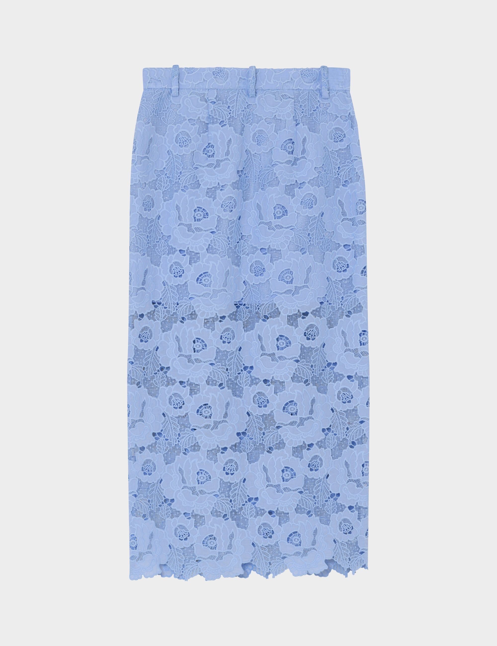 2NDDAY 2ND Herra - Broderi Anglaise Mix Skirt 144115 CASHMERE BLUE