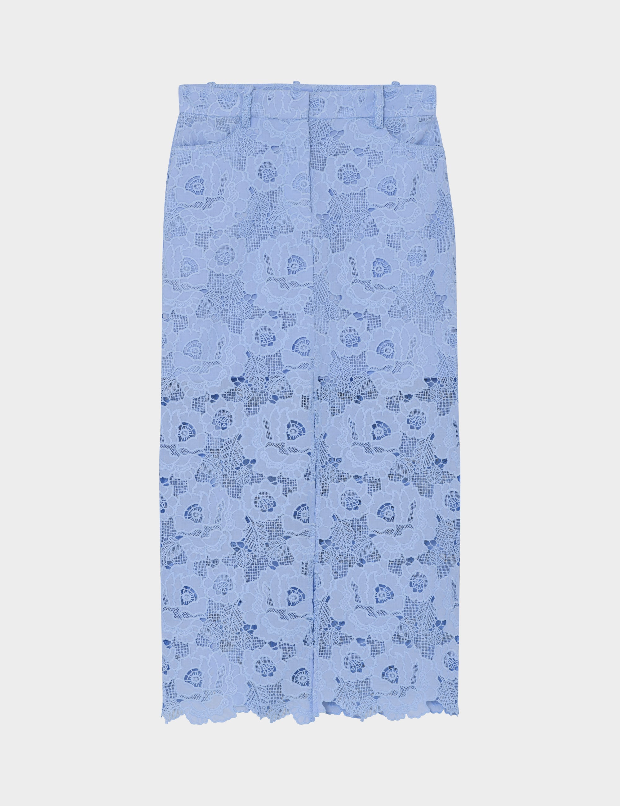2NDDAY 2ND Herra - Broderi Anglaise Mix Skirt 144115 CASHMERE BLUE