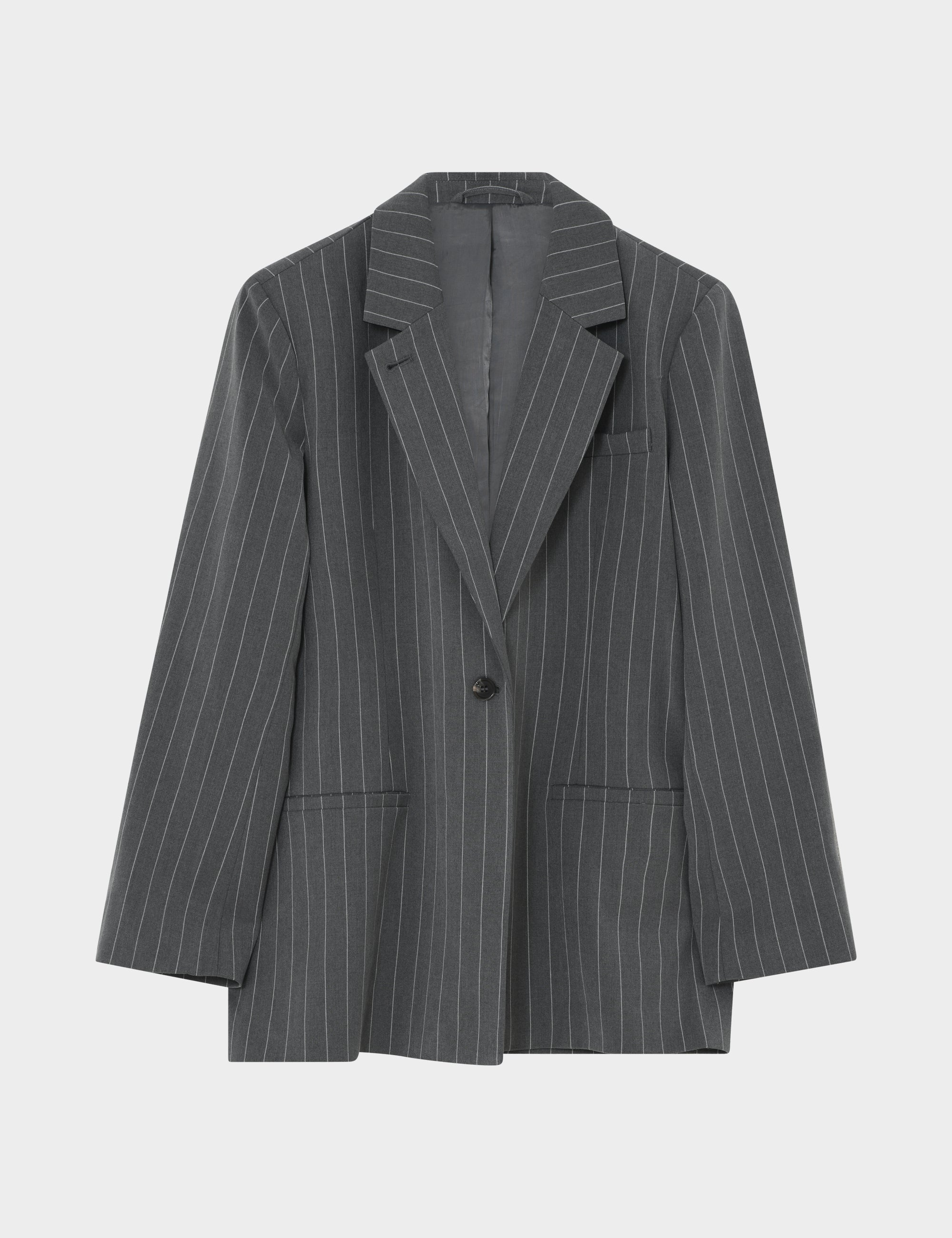 2NDDAY 2ND Horren - Dry Pinstripe Blazer 171115 PETRIFIED OAK