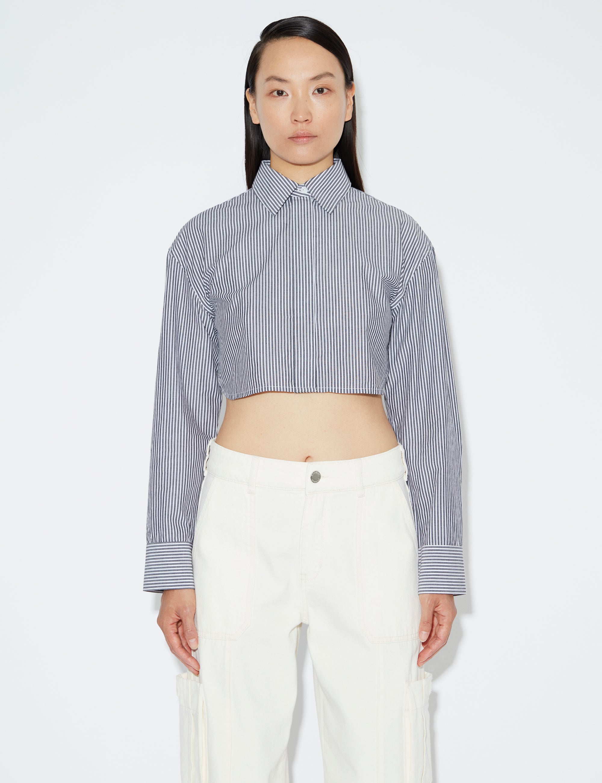 2NDDAY 2ND Josh - Daily Lines Shirts & Blouses 420119 Soft Stripe Anthracite