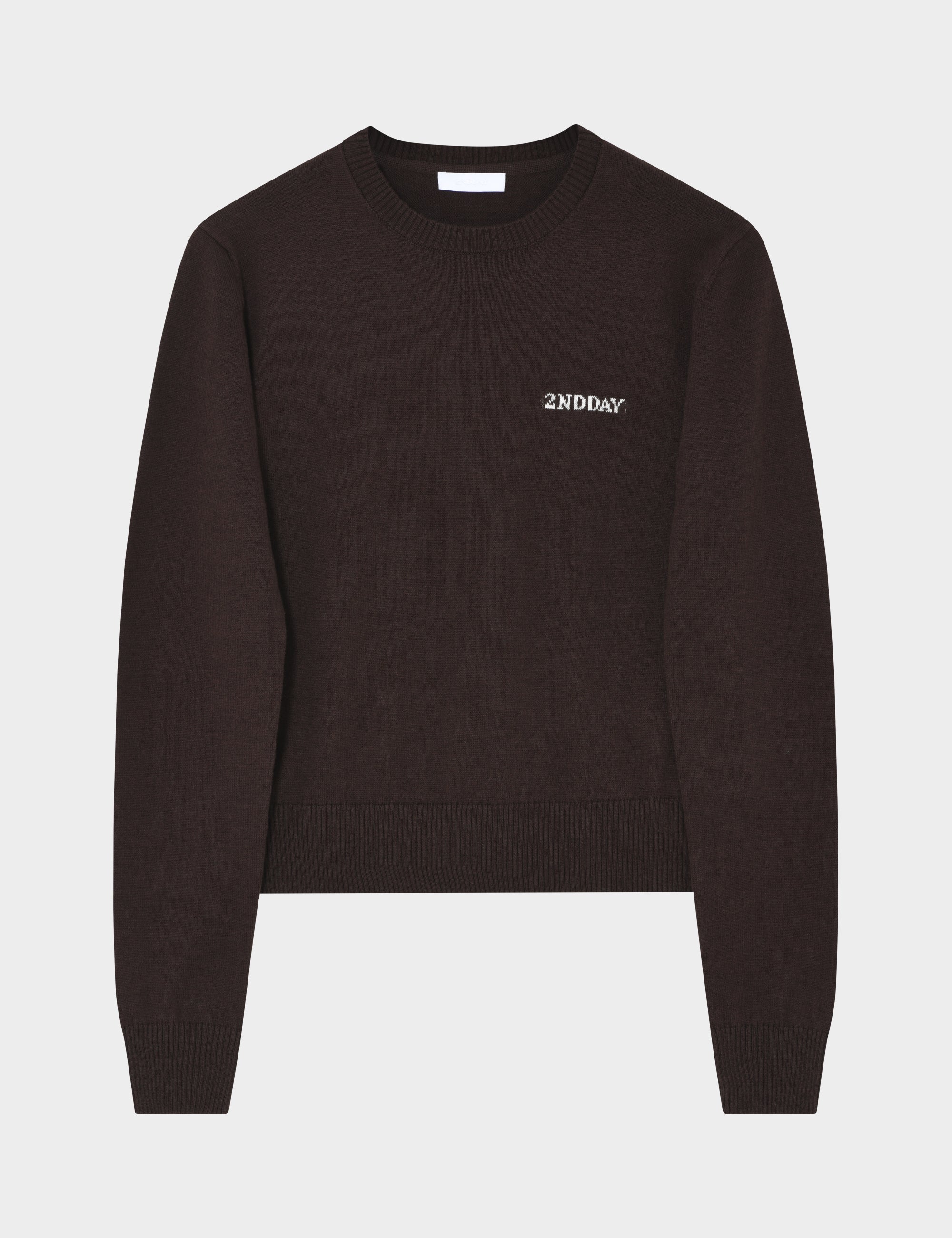 2NDDAY 2ND Lance - Soft Wool Blend Pullover 191016 JAVA