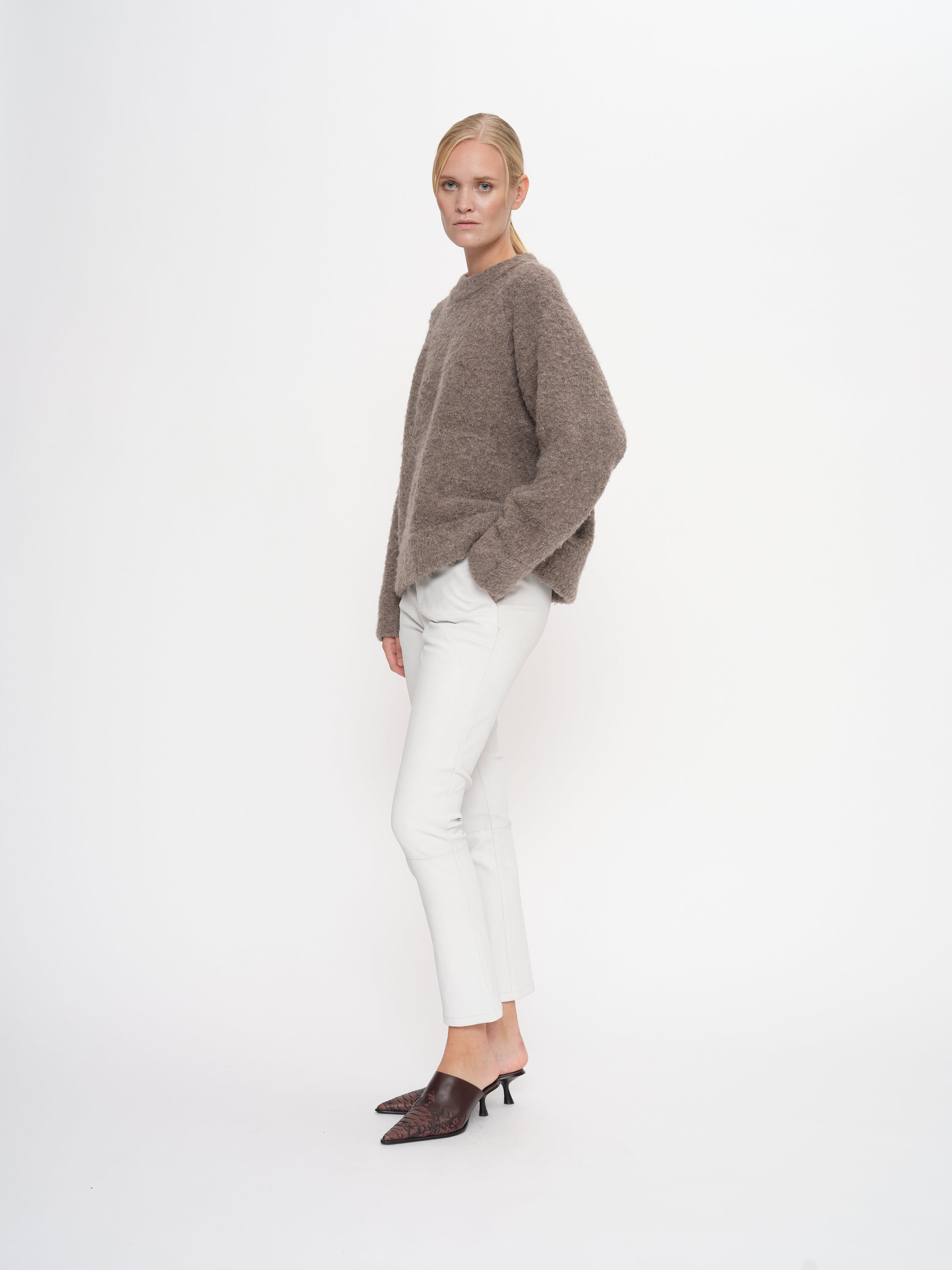 2NDDAY 2ND Leya - Refined Stretch Leather Pants 111001 WHITE ALYSSUM