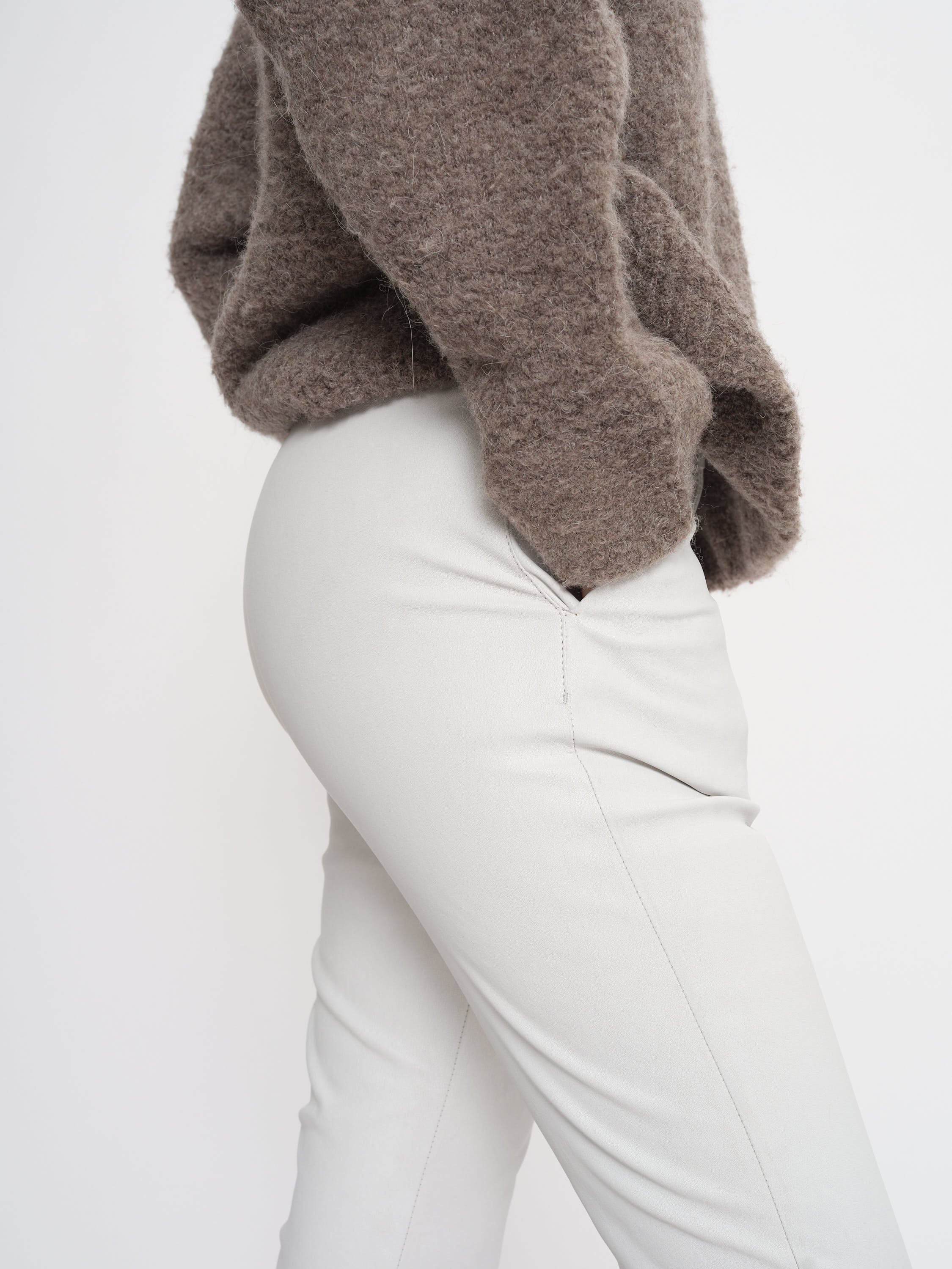 2NDDAY 2ND Leya - Refined Stretch Leather Pants 111001 WHITE ALYSSUM