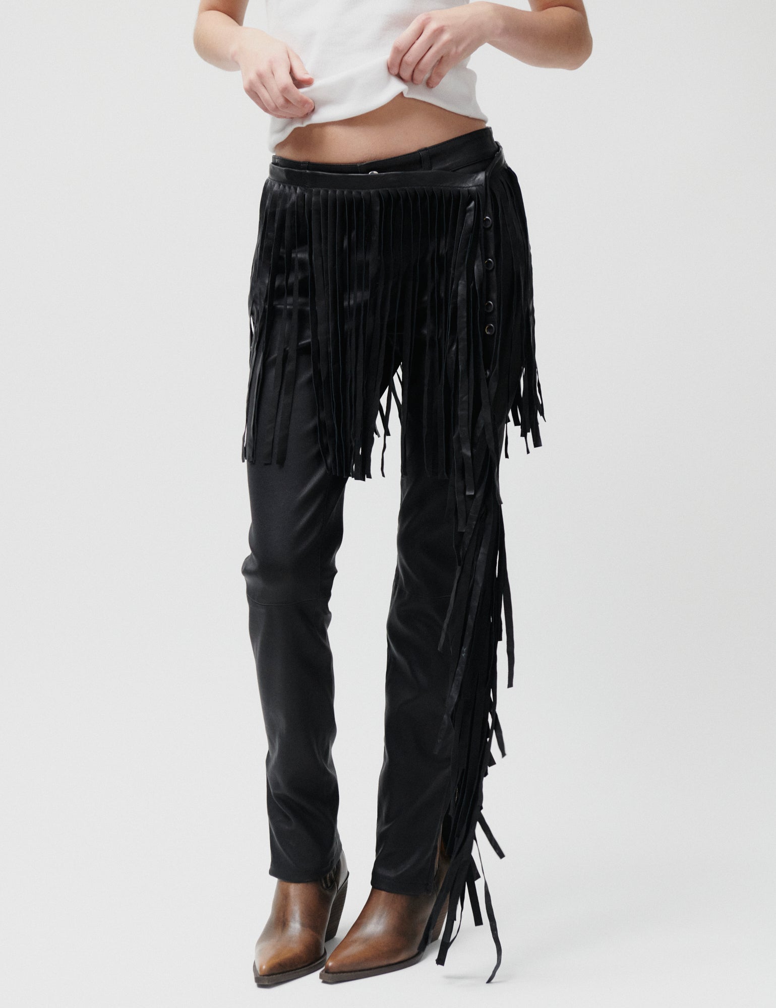 2NDDAY 2ND Liljan - Refined Stretch Leather Pants 190303 BLACK