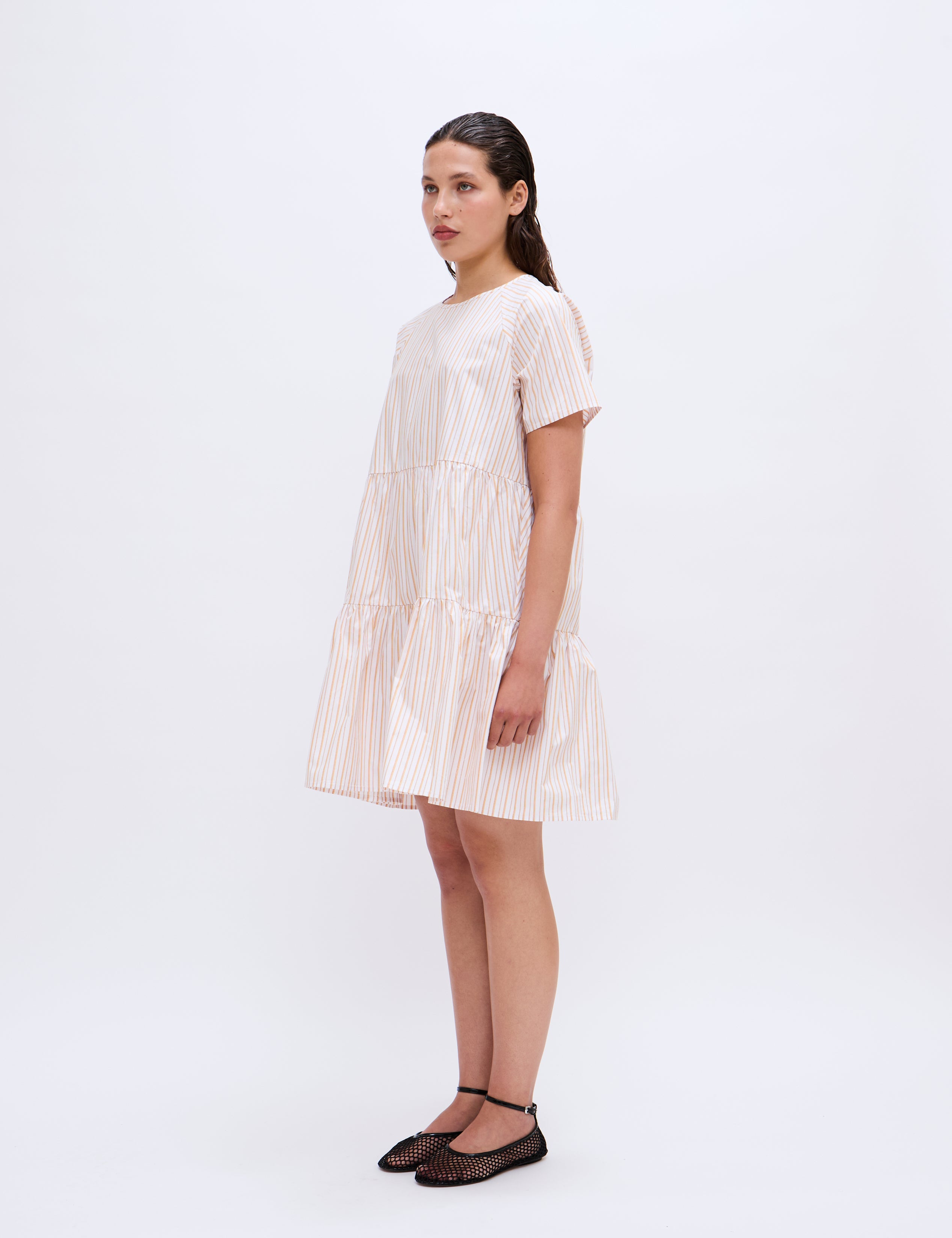 2NDDAY 2ND Loretta - Cotton Stripes Dress 420143 Saffron Stripe