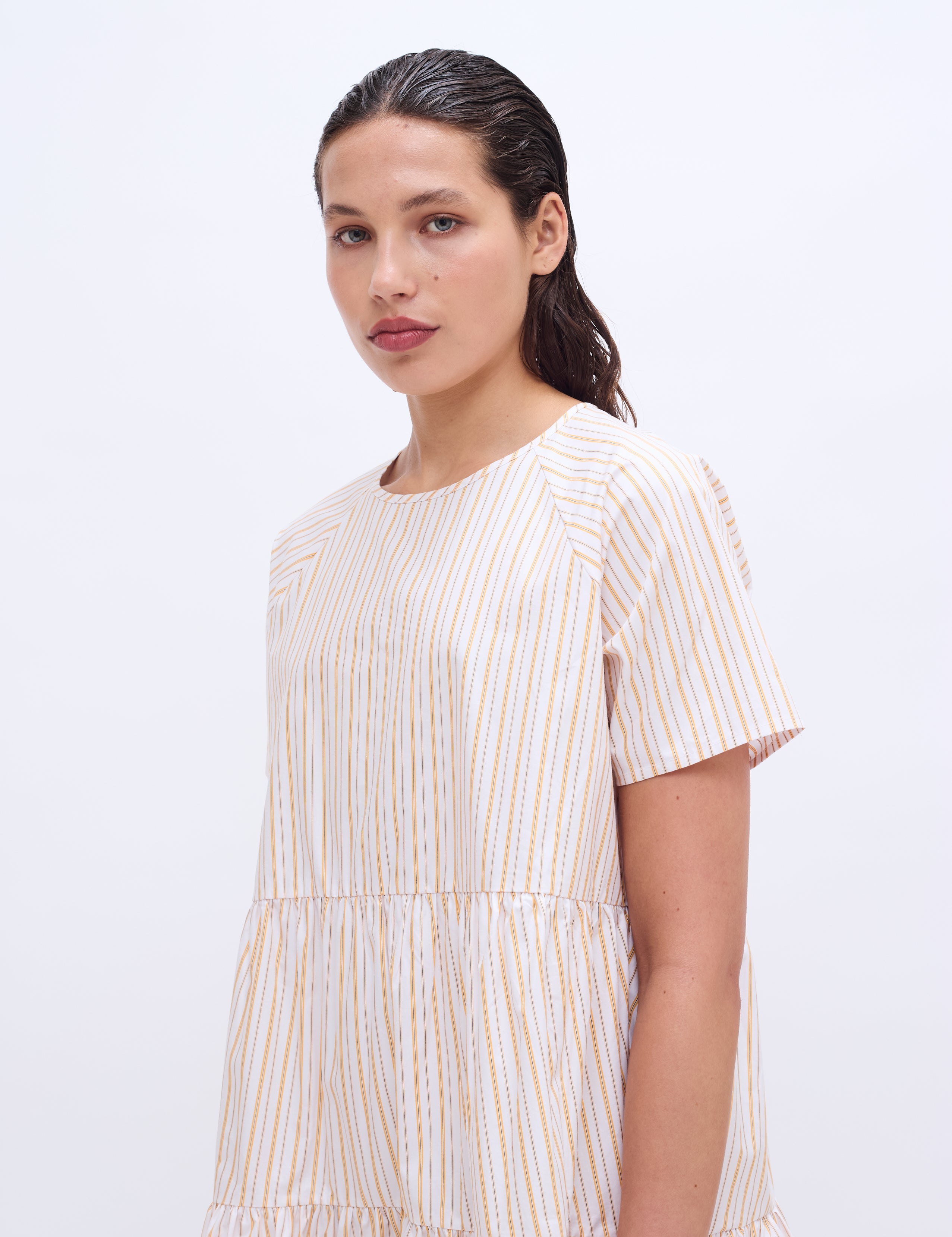 2NDDAY 2ND Loretta - Cotton Stripes Dress 420143 Saffron Stripe