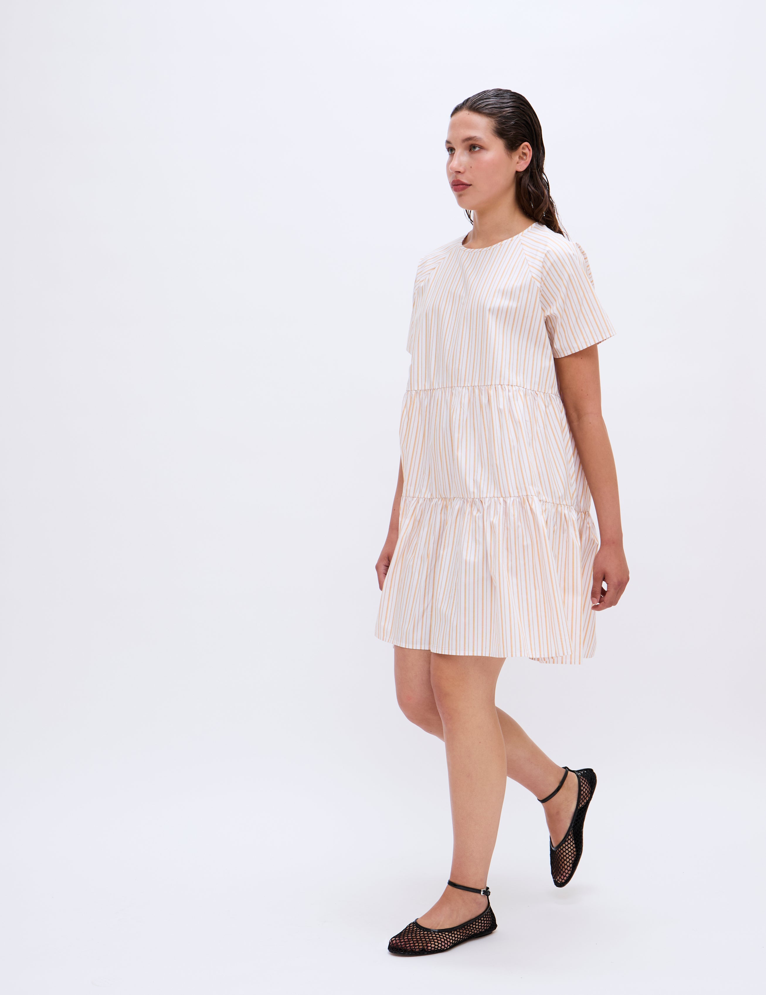 2NDDAY 2ND Loretta - Cotton Stripes Dress 420143 Saffron Stripe
