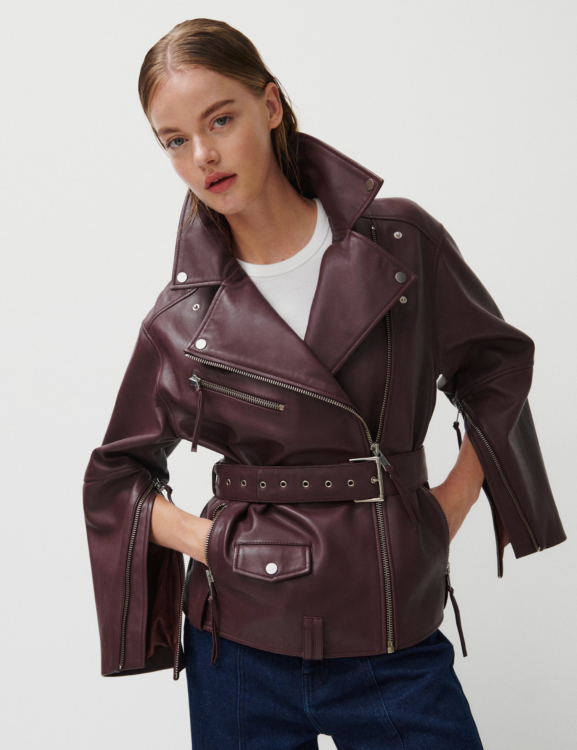 2NDDAY 2ND Lotus - Fine Leather Jackets 09016 Catawba Grape