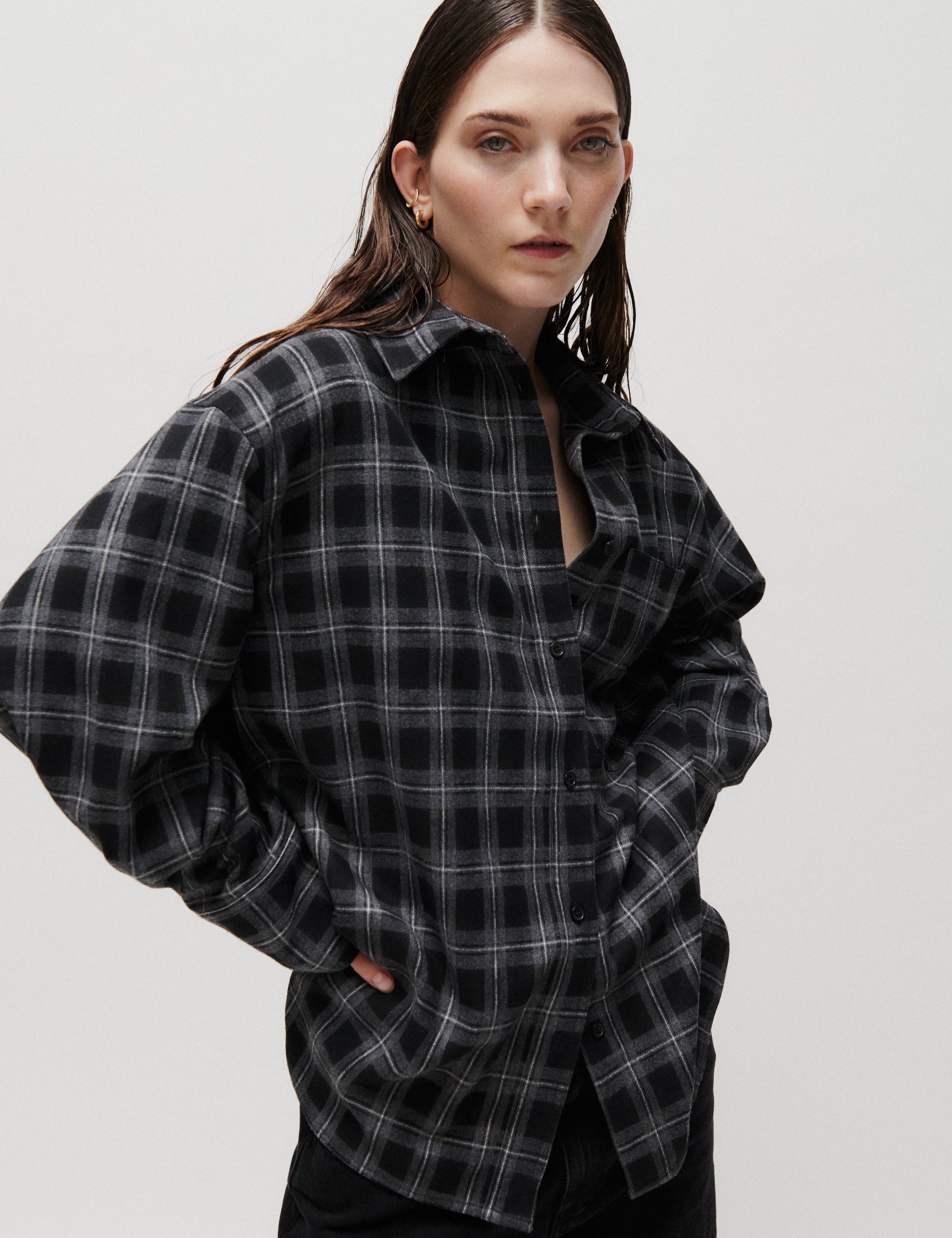 2NDDAY 2ND Manny - Fall Flannel - Shirt Shirt 500006 Medium Grey Melange