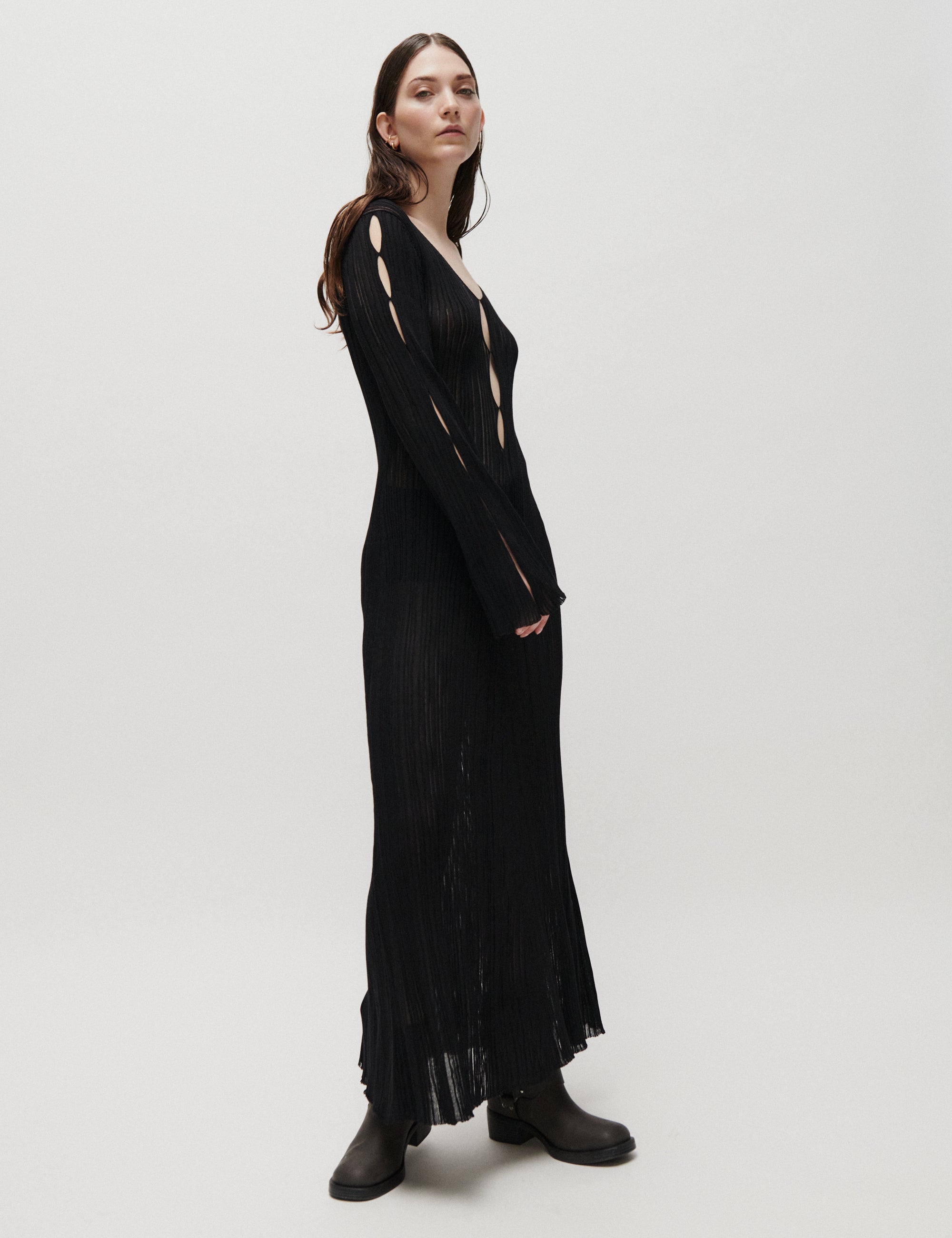 2NDDAY 2ND Oro - Firm Shine Knit - Dress Dress 190303 Black