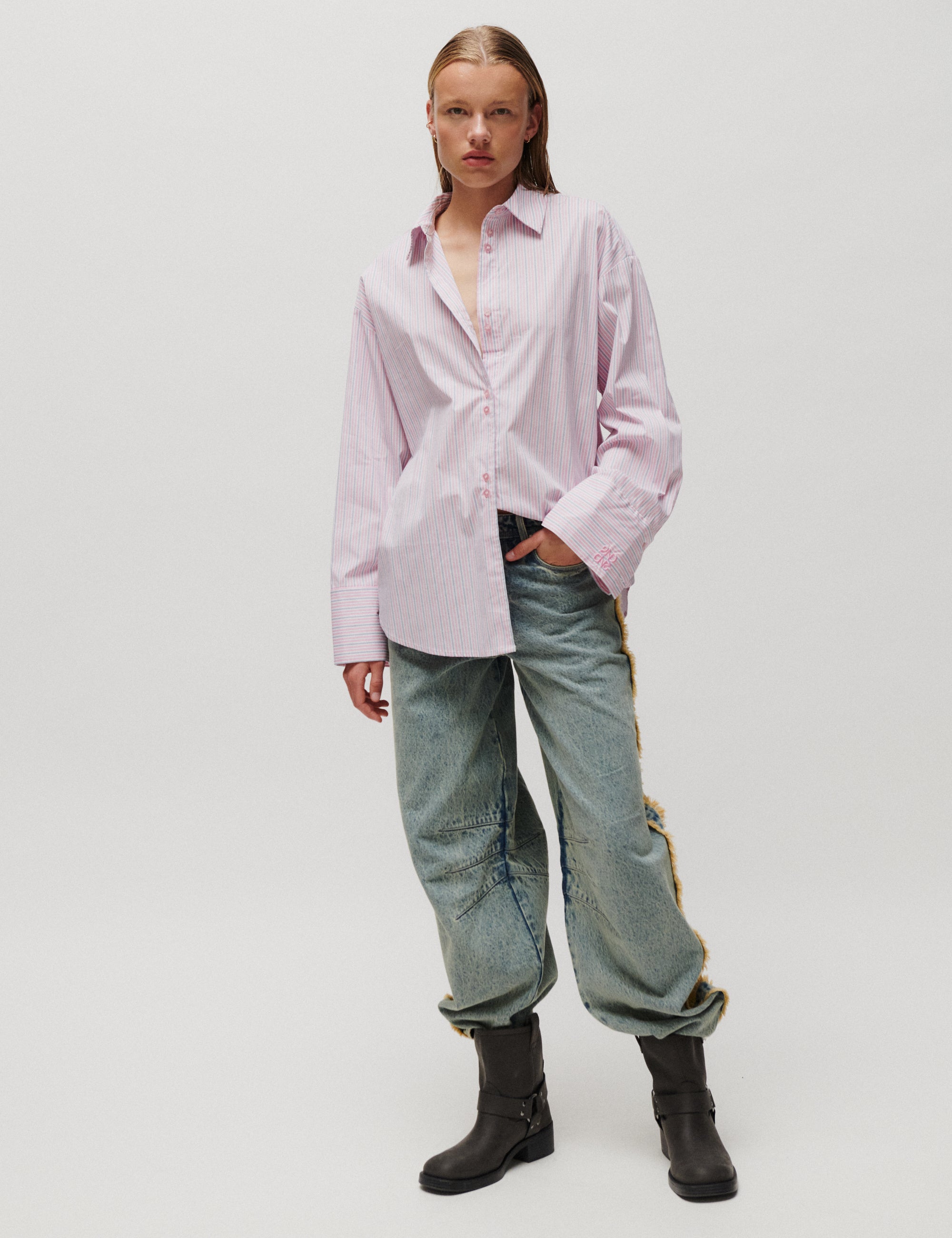2NDDAY 2ND Rue - Fall Shirting - Shirt Shirt 420158 Pink Stripe