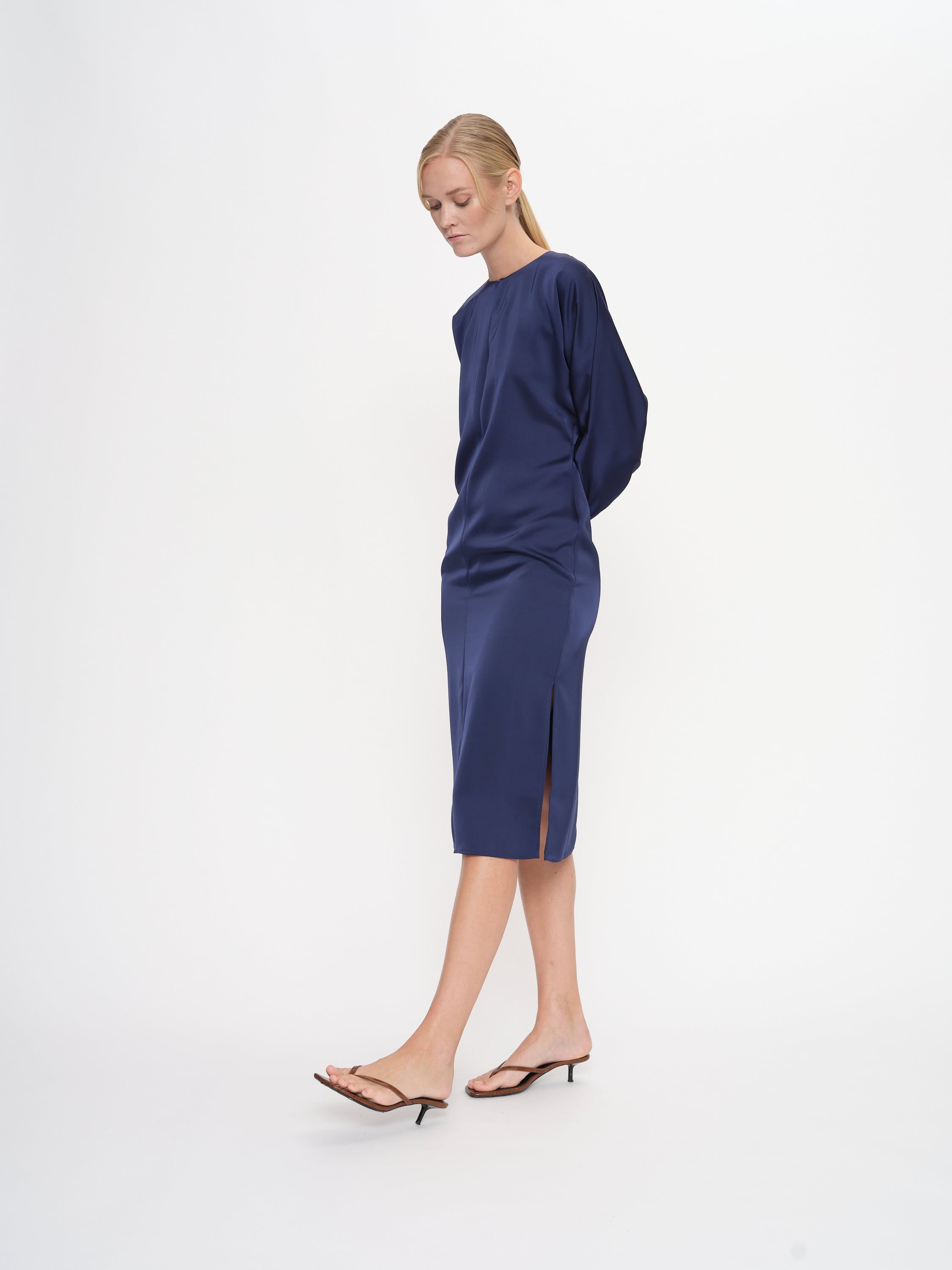 2NDDAY 2ND Sonnis - Heavy Satin Dress 193933 Medieval Blue