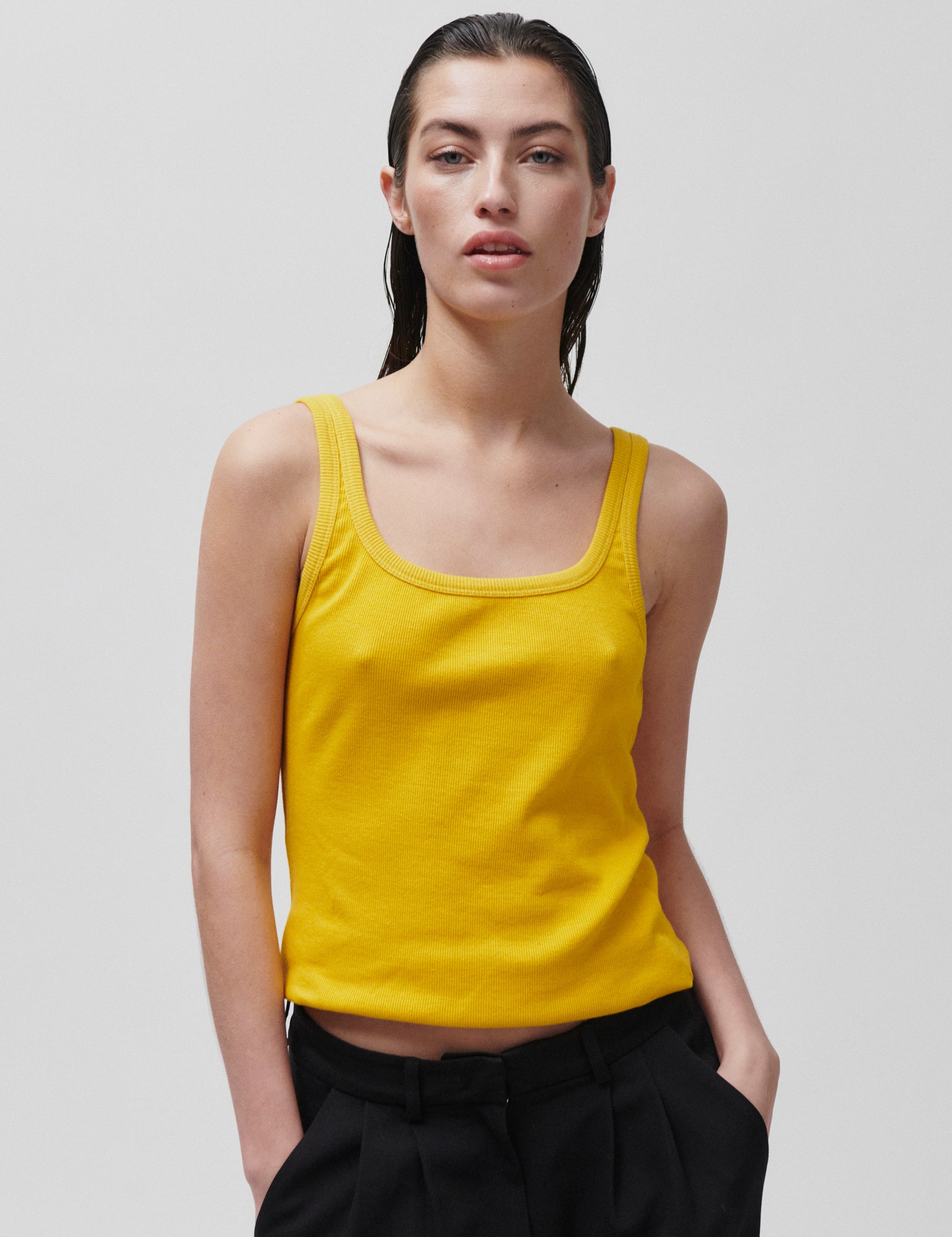 2NDDAY 2ND Viper TT - Daily Cotton Rib Tops & T-Shirts 140952 Spicy Mustard