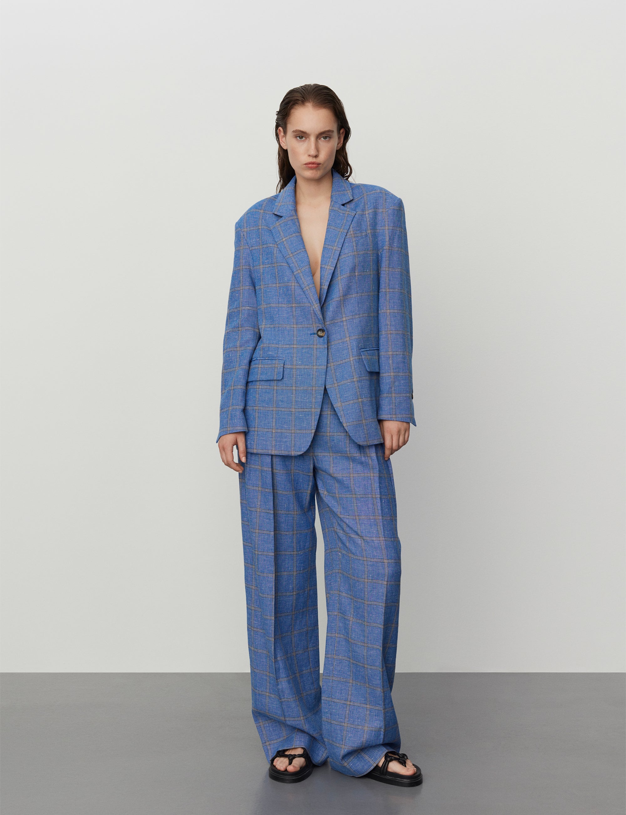 DAY Birger ét Mikkelsen Allen - Summertime Check Blazer 194045 LAPIS BLUE