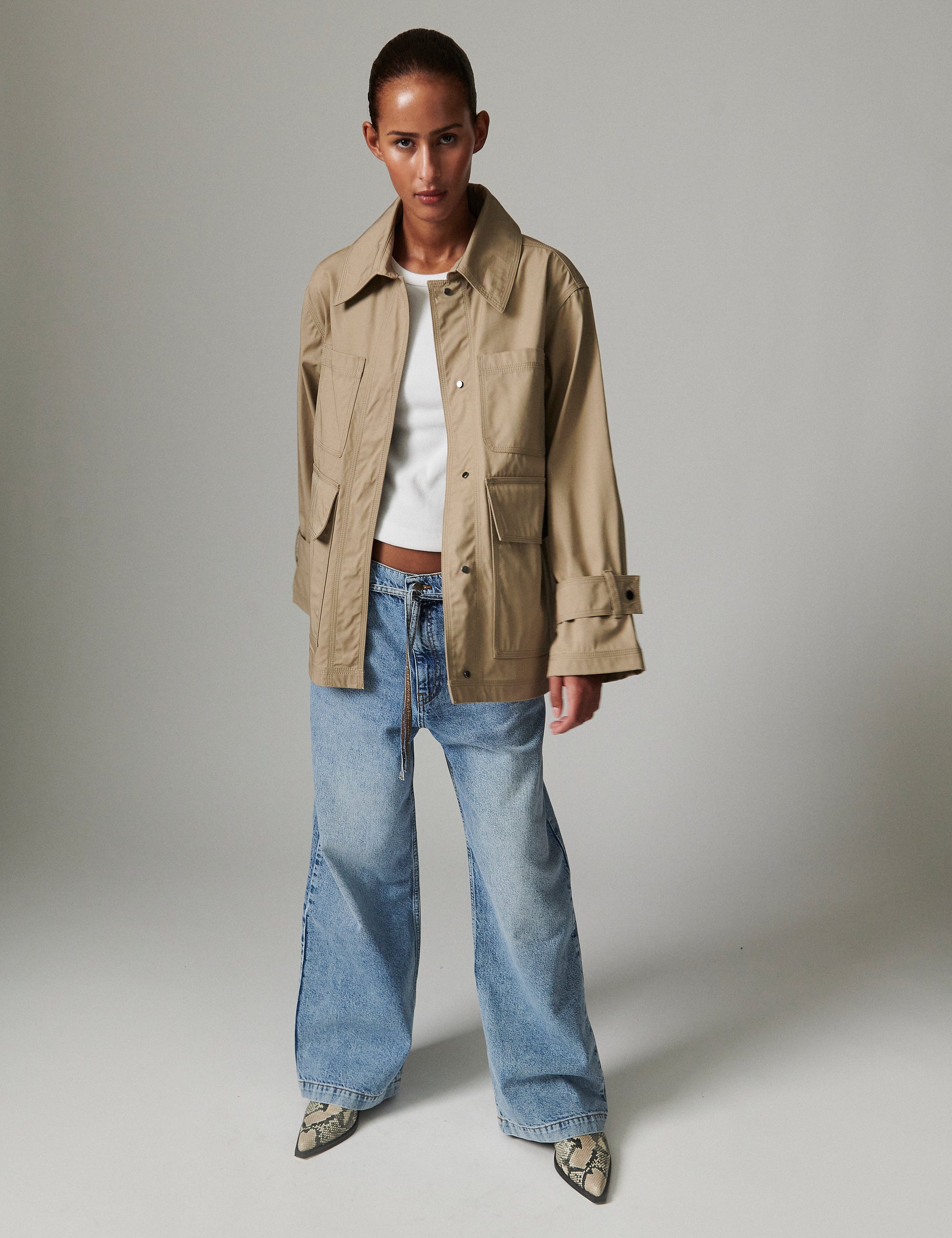 DAY Birger ét Mikkelsen Amira - Heavy Cotton Jacket 171109 CHINCHILLA