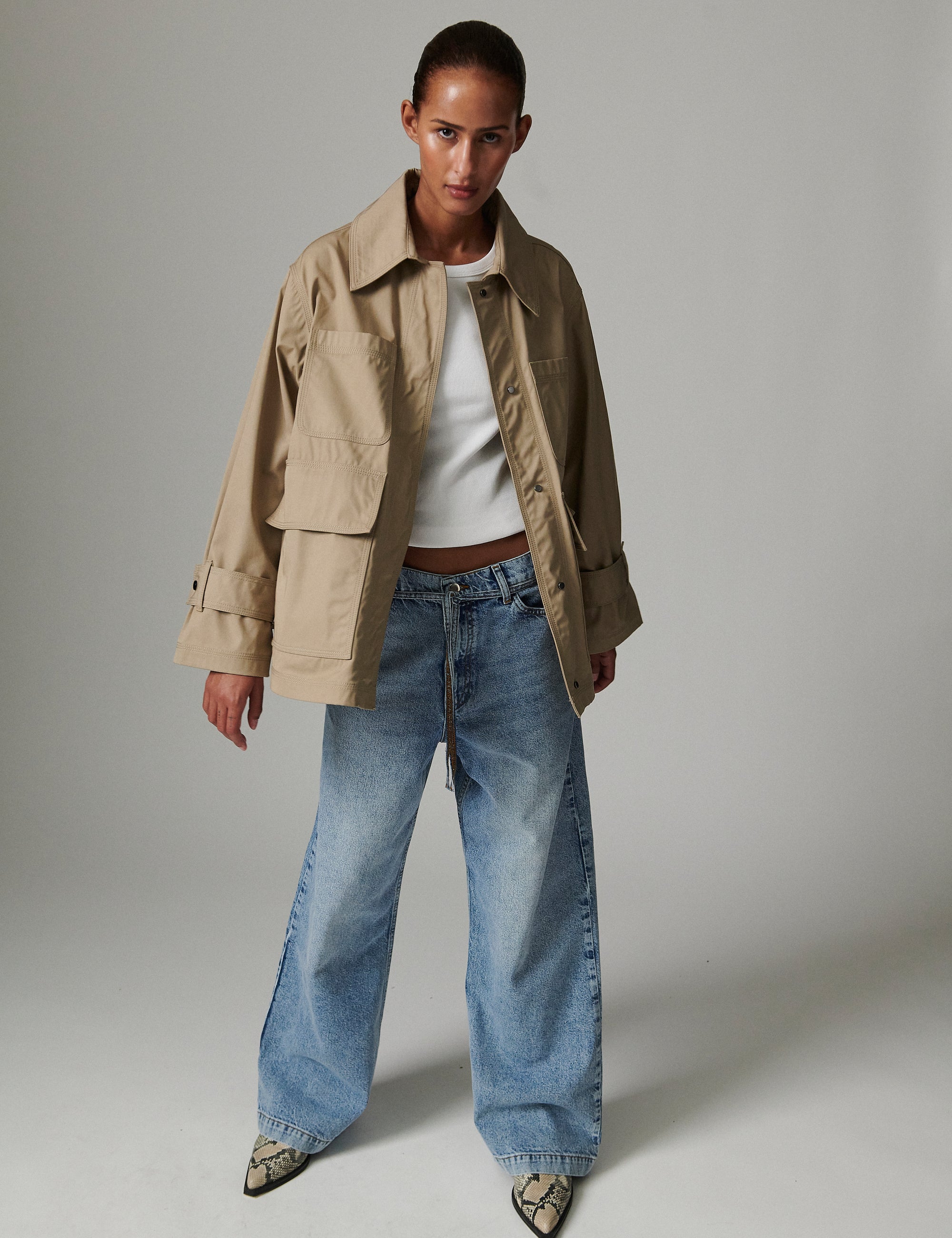 DAY Birger ét Mikkelsen Amira - Heavy Cotton Jacket 171109 CHINCHILLA