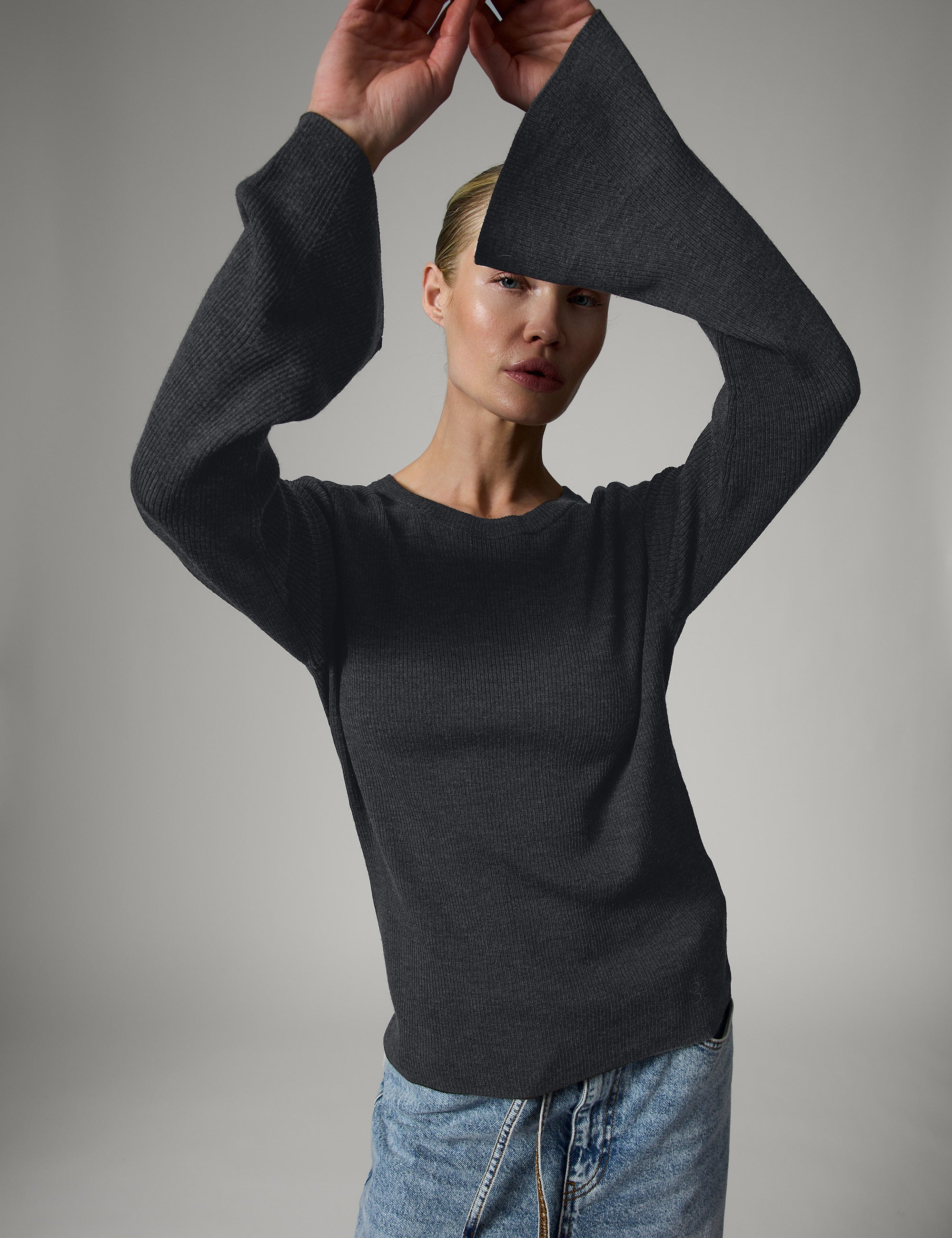 DAY Birger ét Mikkelsen Anabelle Rib - Daily Elements - Pullover Pullover 500003 Dark Grey Melange