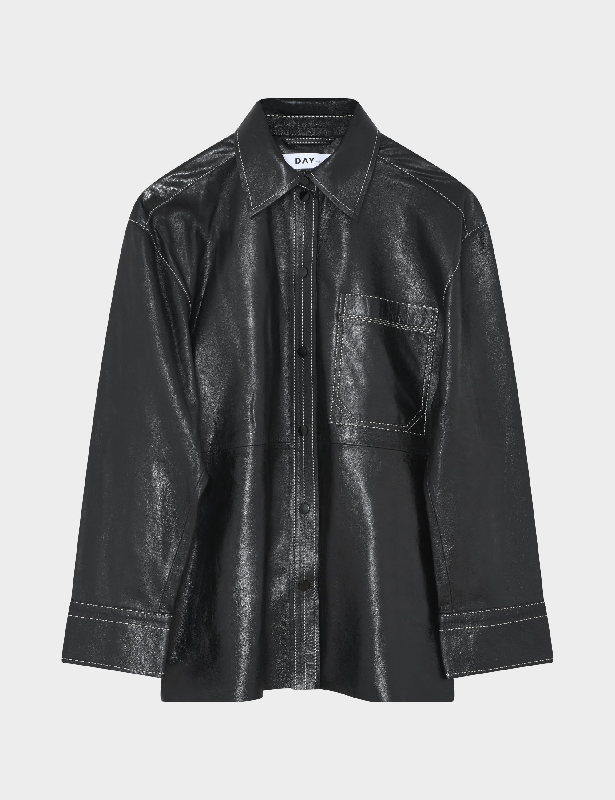 DAY Birger ét Mikkelsen Andreas - Polished Leather Shirts & Blouses 190303 BLACK