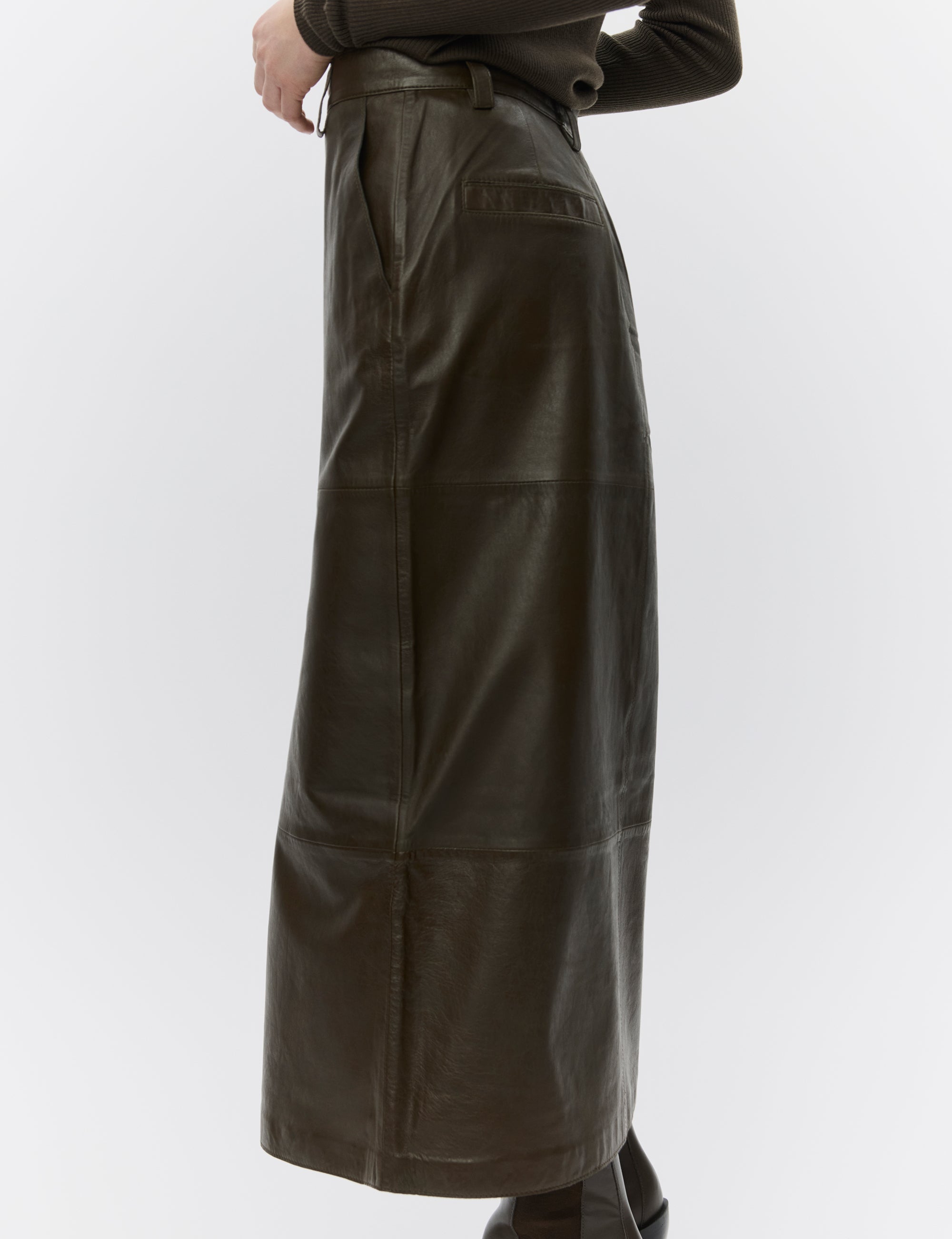DAY Birger ét Mikkelsen Anna - Leather Contemporary Skirt 190614 WREN