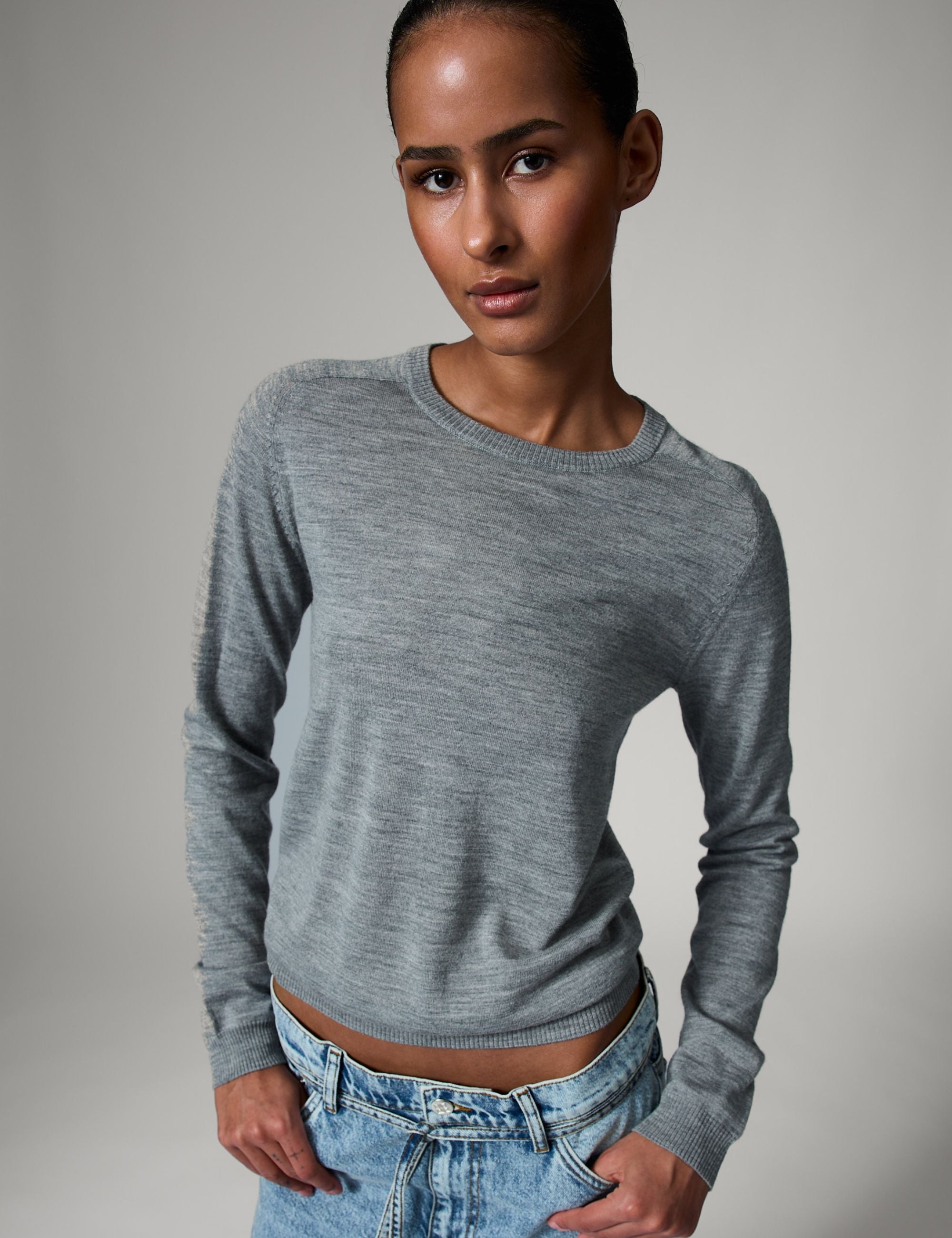 DAY Birger ét Mikkelsen Annabelle - Daily Elements Pullover 500006 Medium Grey Melange