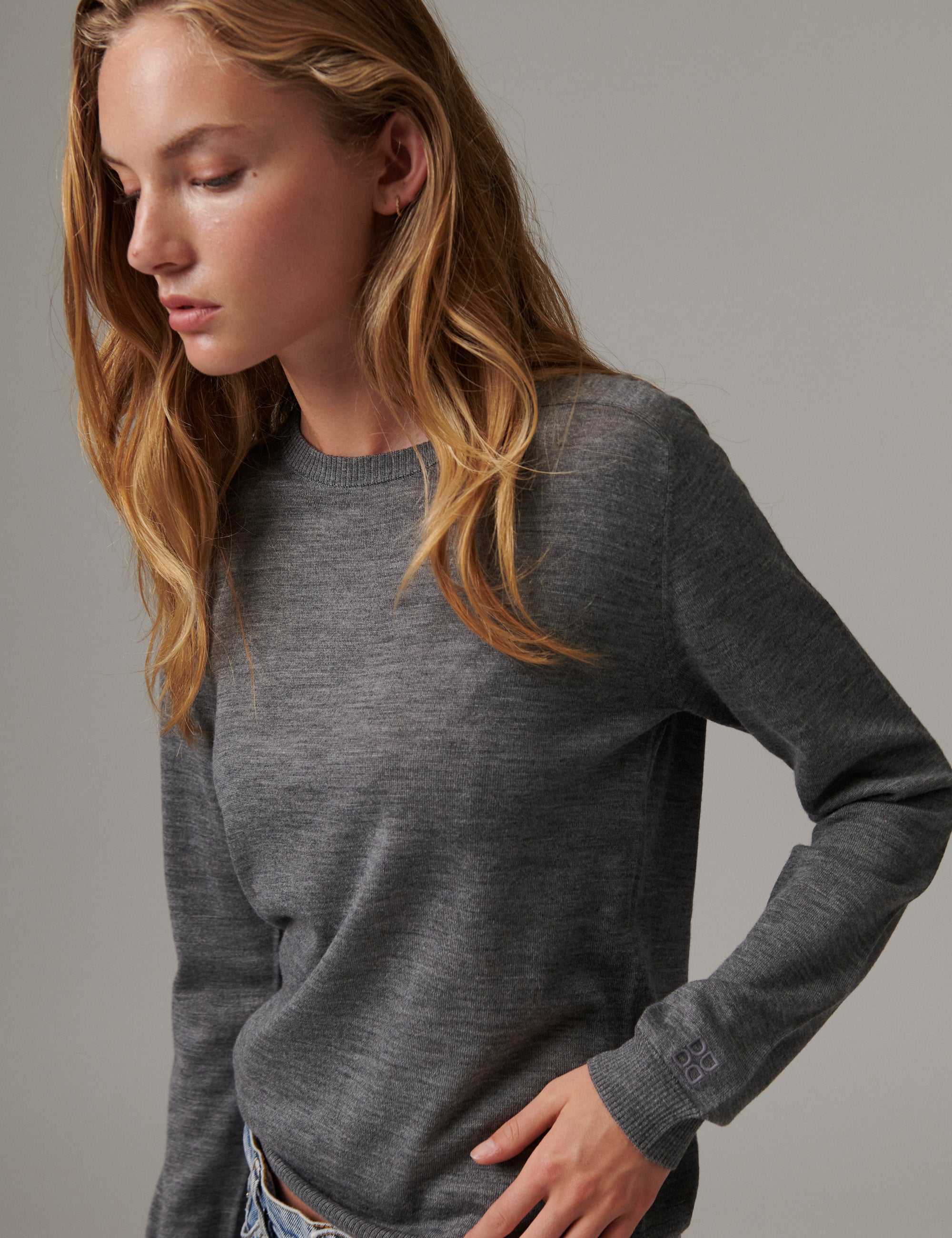 DAY Birger ét Mikkelsen Annabelle - Daily Elements Pullover 500006 Medium Grey Melange