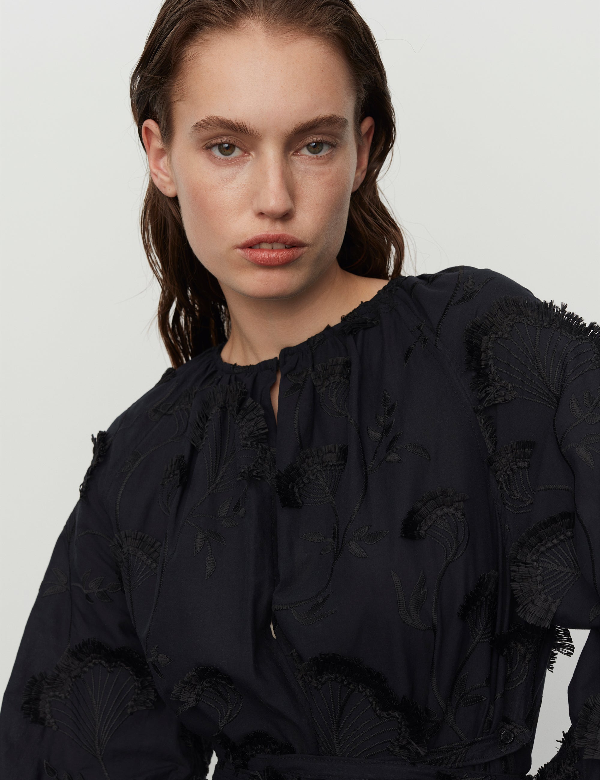 DAY Birger ét Mikkelsen Astrid - Blooming Fringes Dress 190303 Black