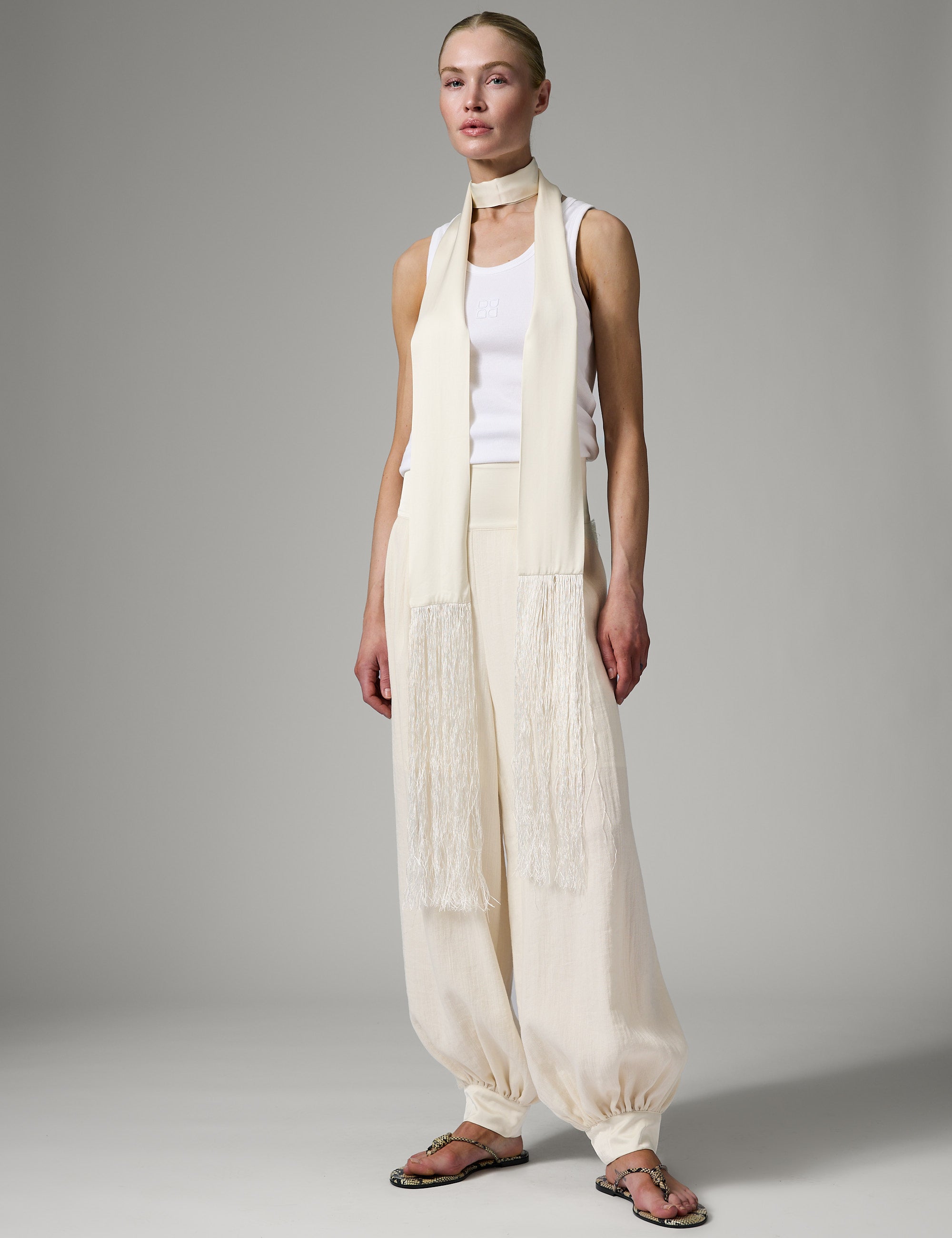 DAY Birger ét Mikkelsen Beate - Contrast Linen Pants 110605 Jet Stream