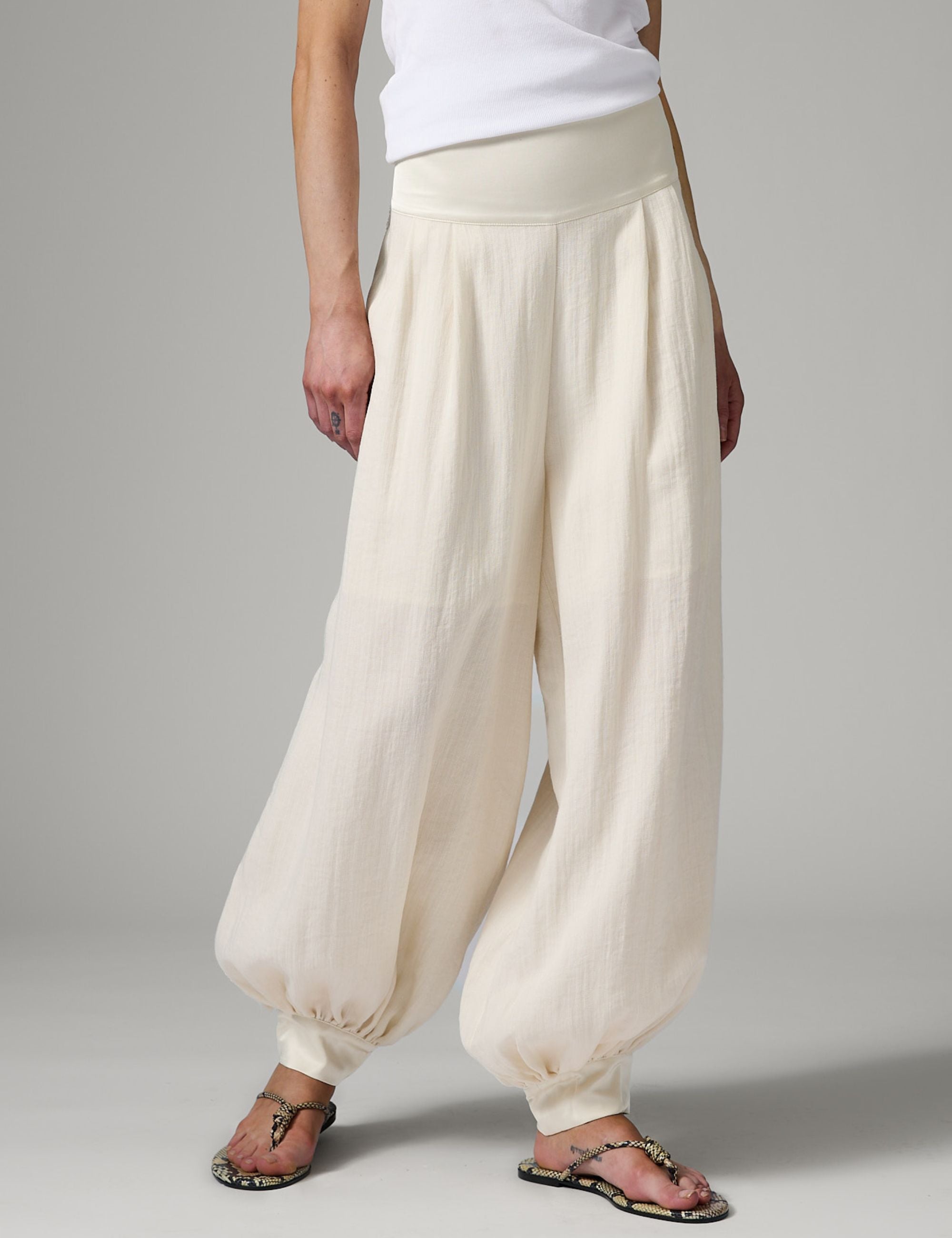 DAY Birger ét Mikkelsen Beate - Contrast Linen Pants 110605 Jet Stream
