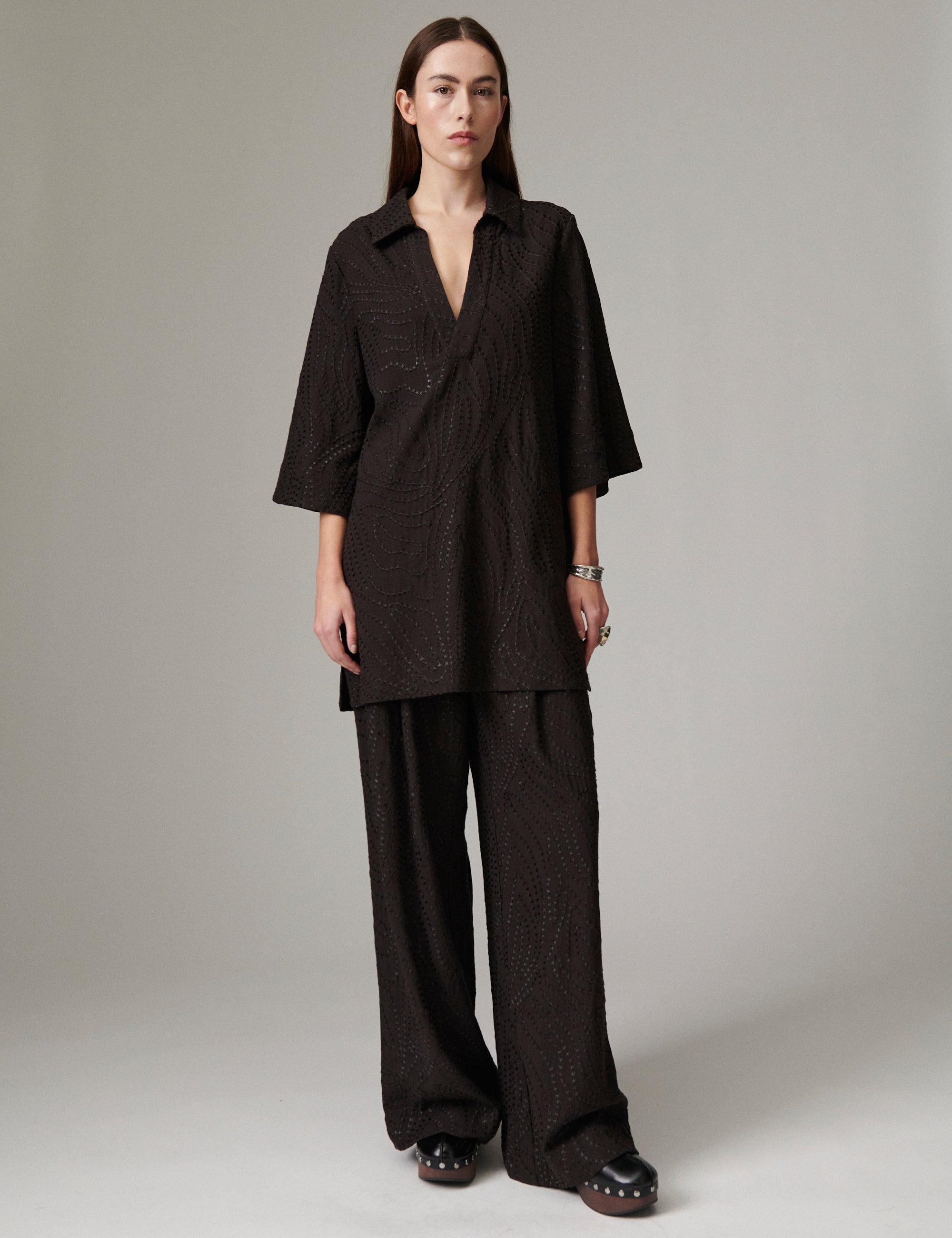 DAY Birger ét Mikkelsen Bello - Day Kantha - Pants Pants 190915 Coffee Bean