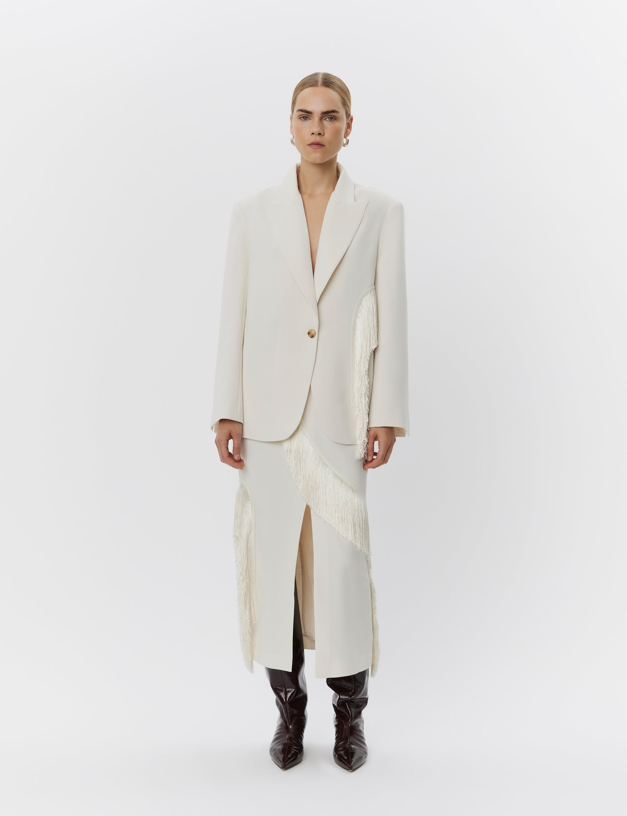 DAY Birger ét Mikkelsen Carli - Classic Gabardine Skirt 01002 Ivory Shade