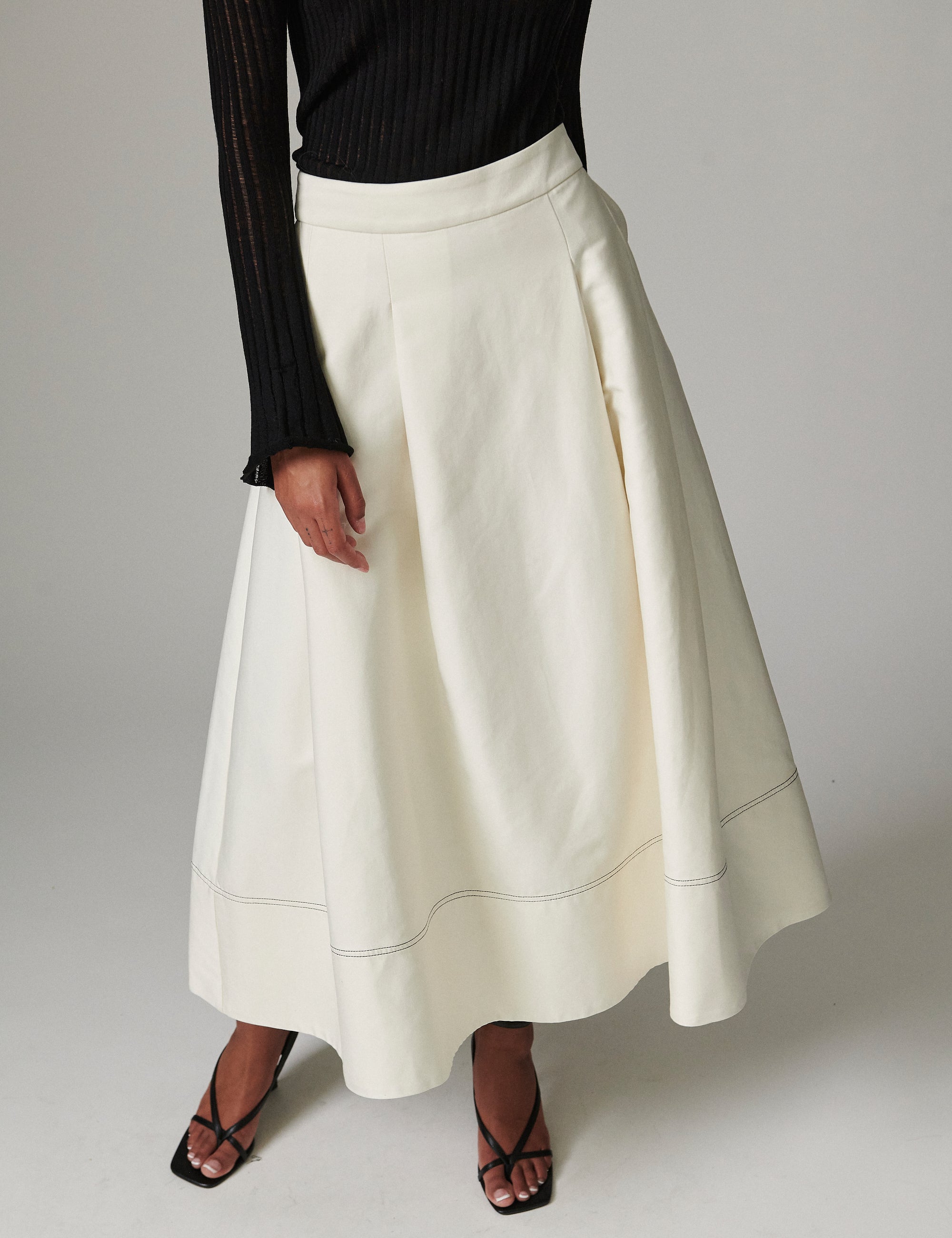 DAY Birger ét Mikkelsen Chai - Shiny Suiting Skirt 110605 JET STREAM