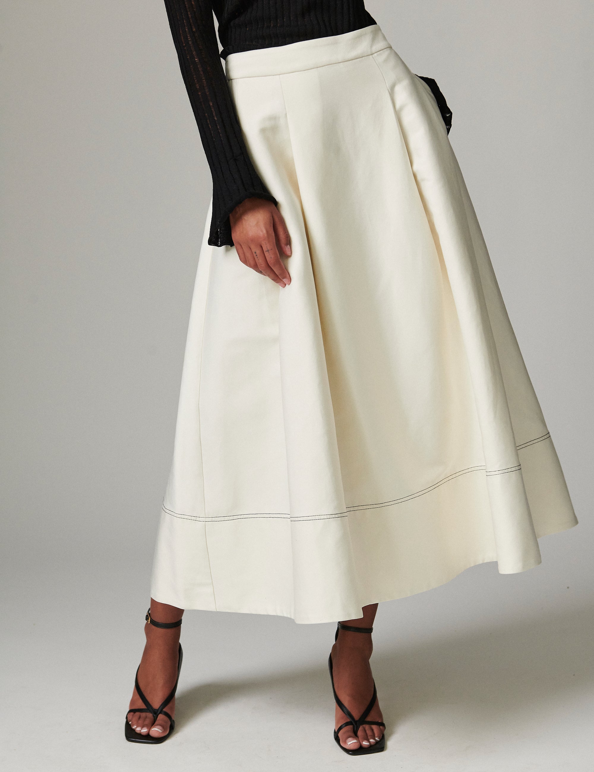 DAY Birger ét Mikkelsen Chai - Shiny Suiting Skirt 110605 JET STREAM