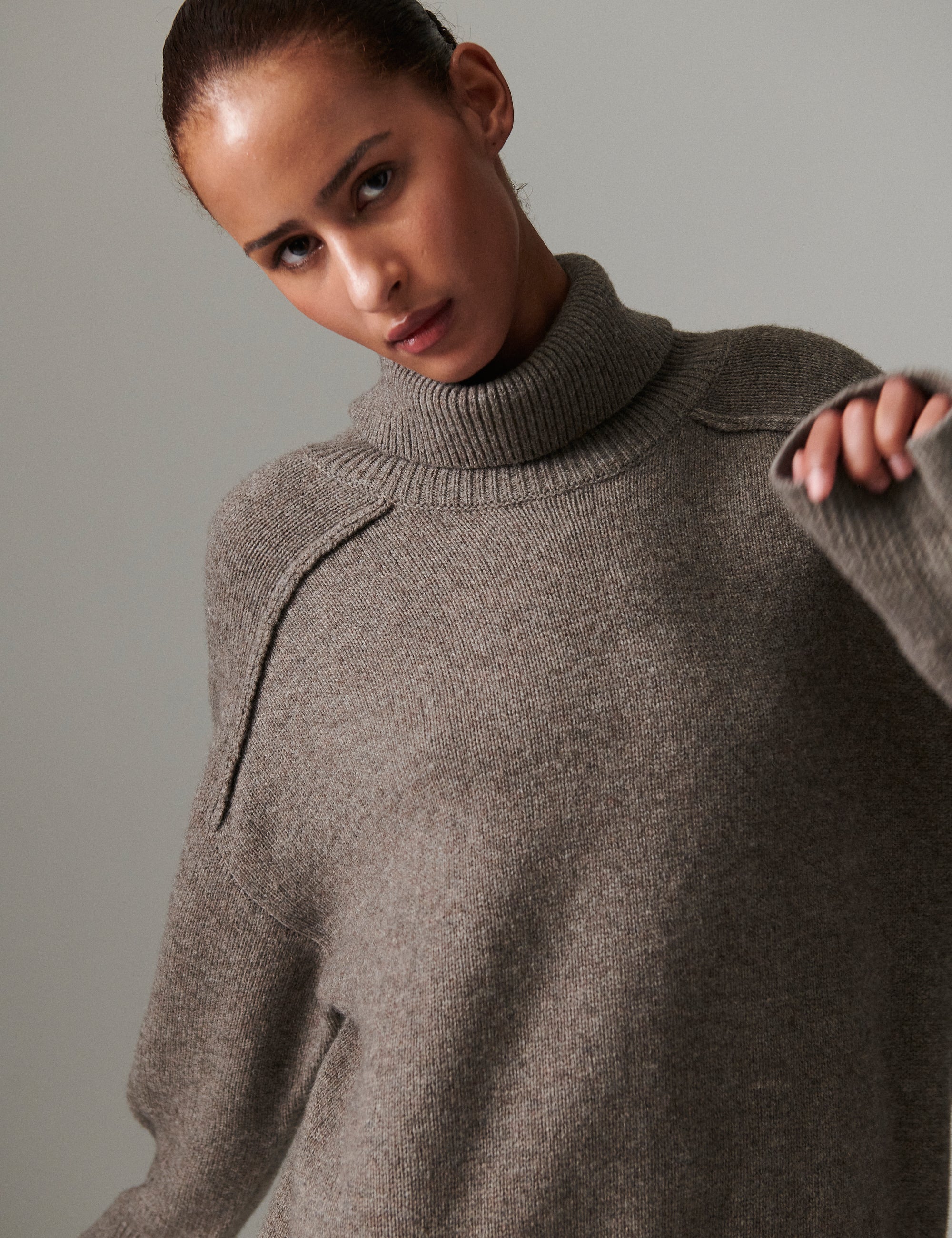 DAY Birger ét Mikkelsen Clarke - Soft lamb Pullover 500157 CHOCOLATE CHIP MELANGE