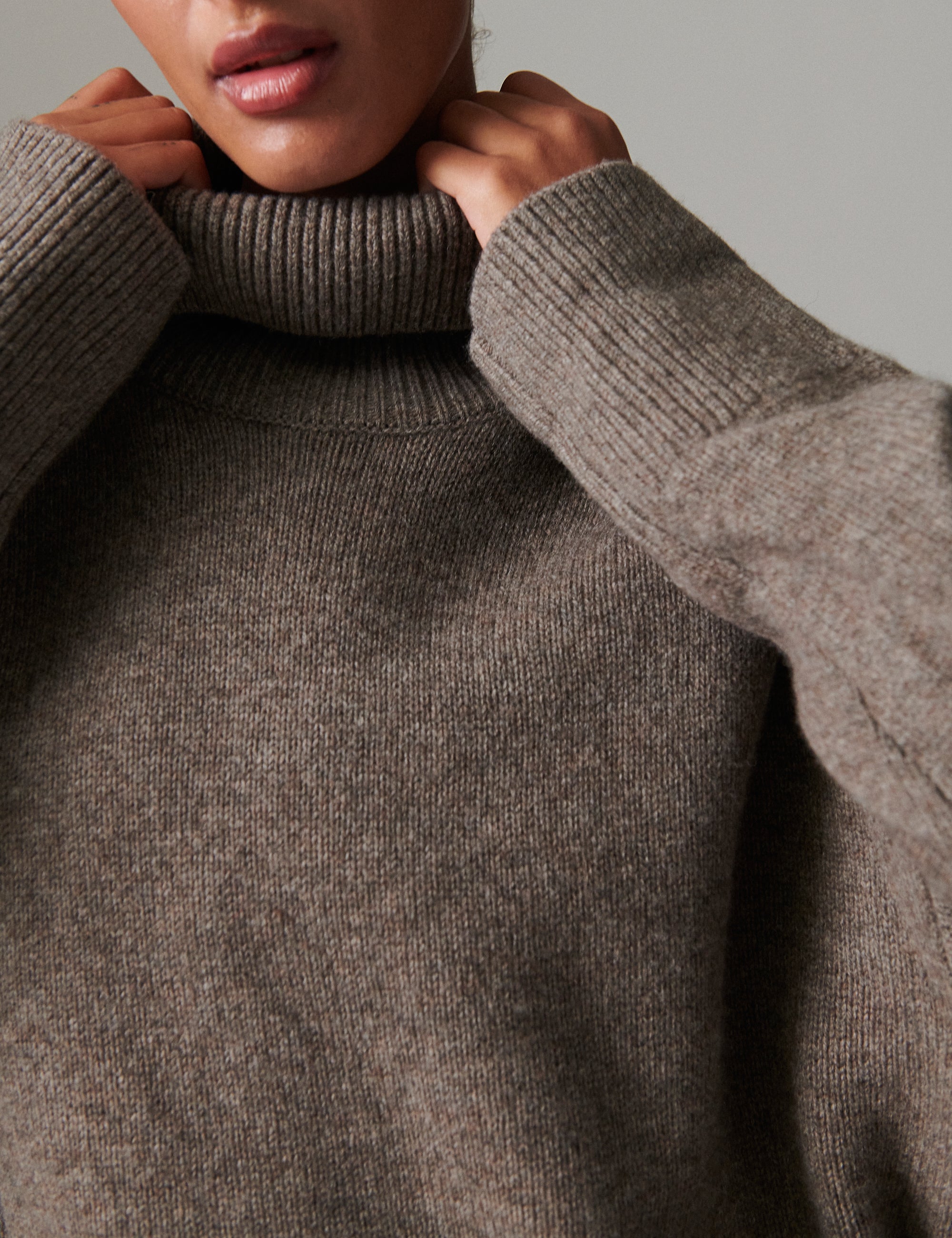 DAY Birger ét Mikkelsen Clarke - Soft lamb Pullover 500157 CHOCOLATE CHIP MELANGE