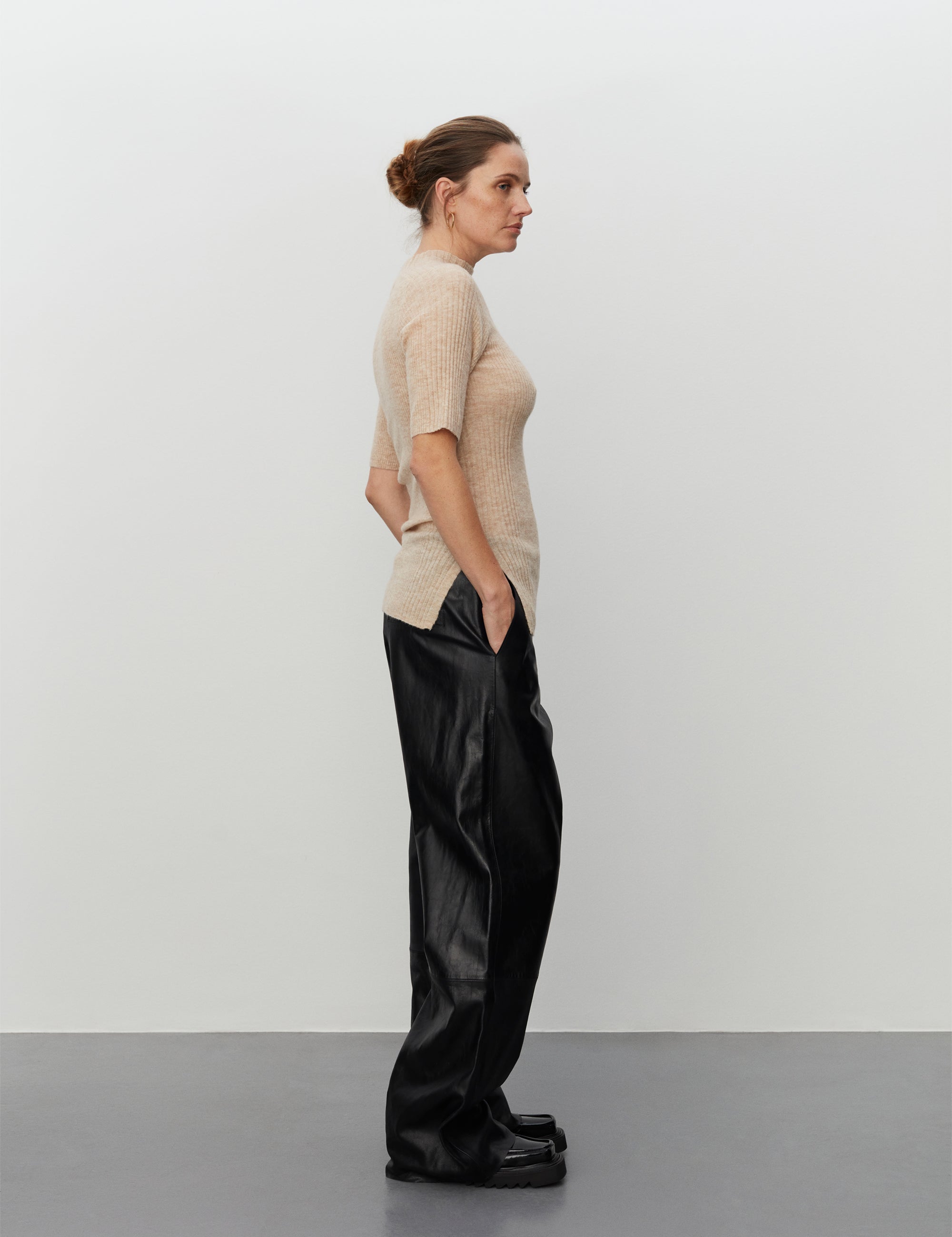 DAY Birger ét Mikkelsen Claudia - Merino Blend Tops & T-Shirts 500002 CREME MELANGE