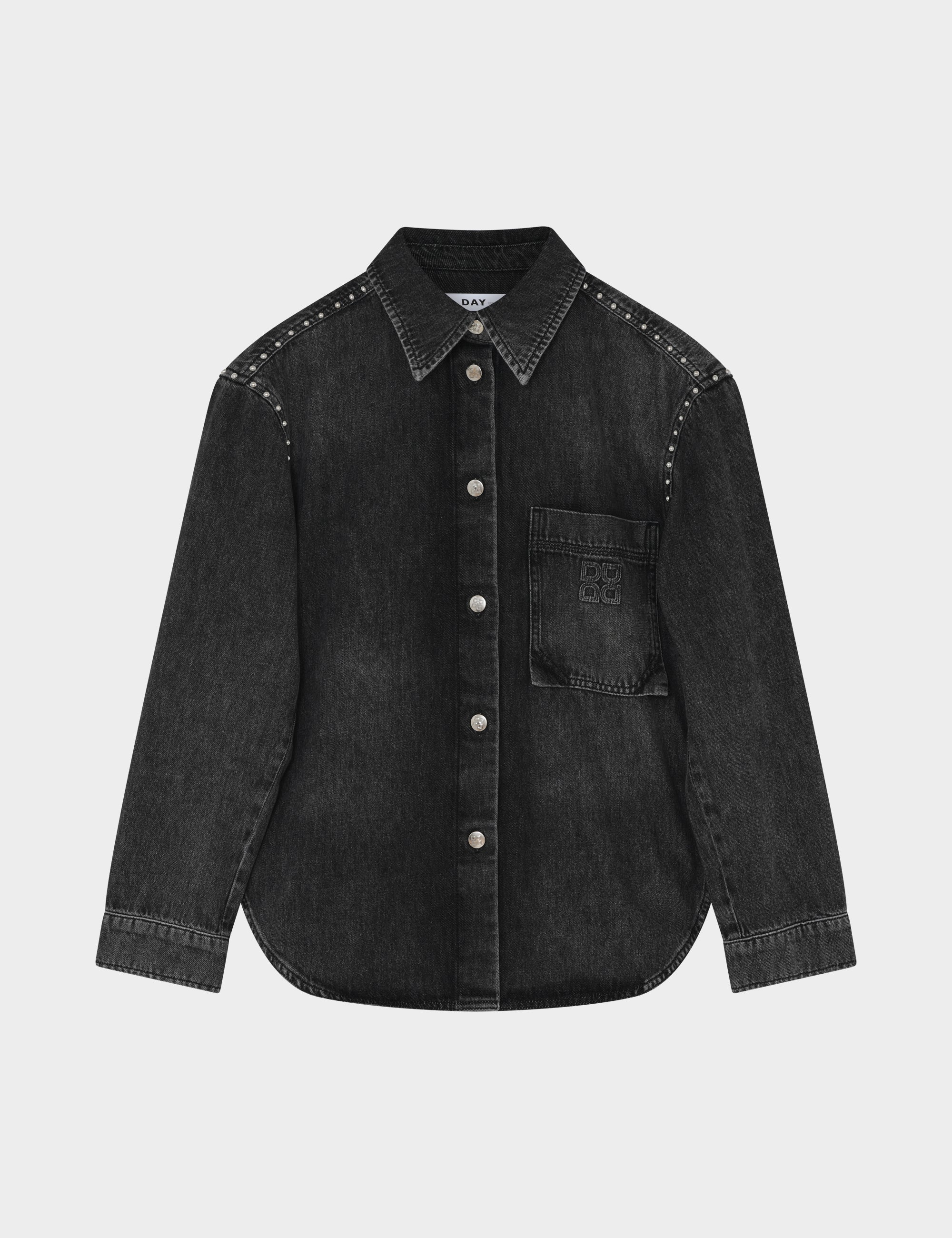 DAY Birger ét Mikkelsen Clothilde - Embellished Denim Tops & T-Shirts 190303 BLACK