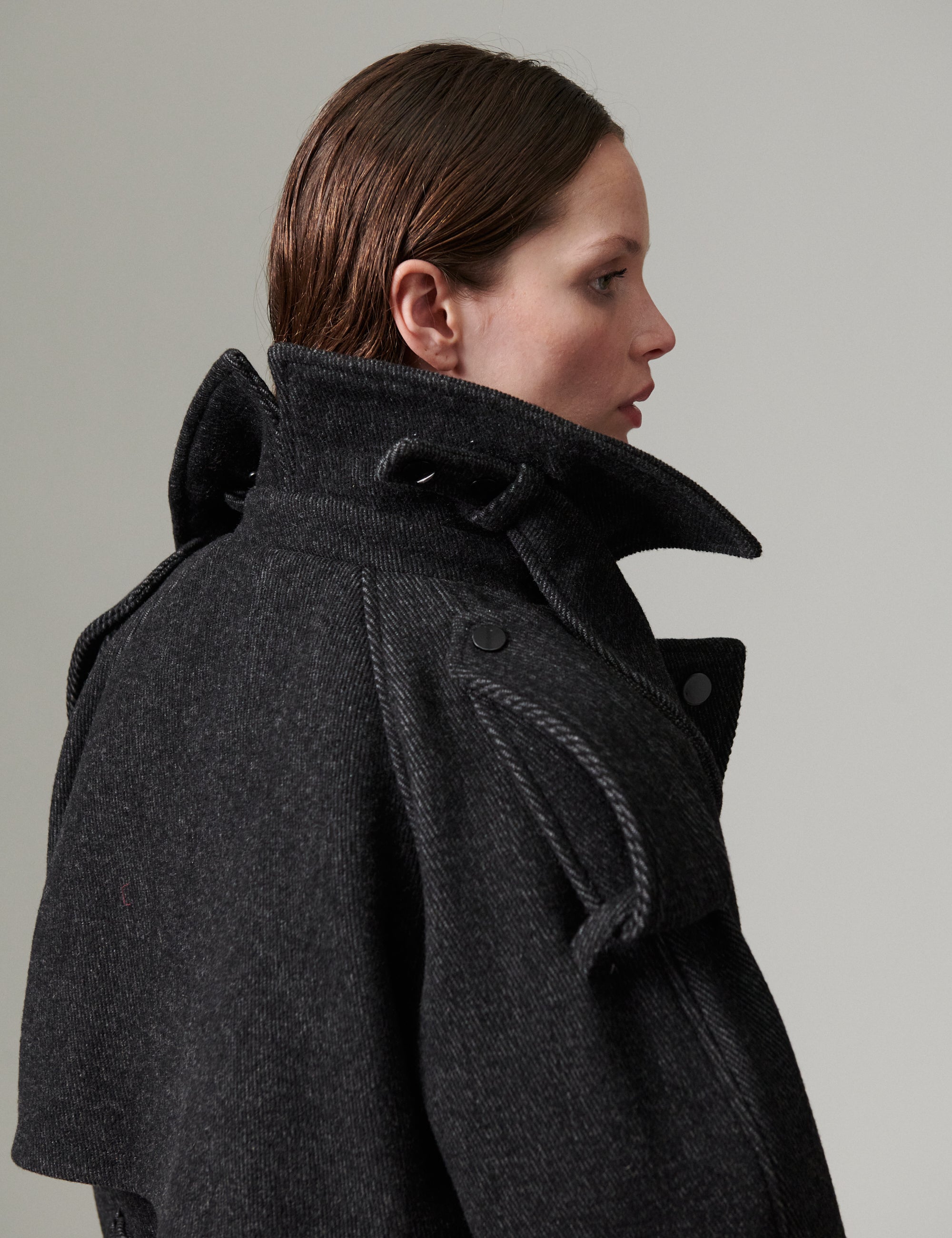 DAY Birger ét Mikkelsen DAYCapthin - Wool Structure - Coat Coat 900013 Grey Twill