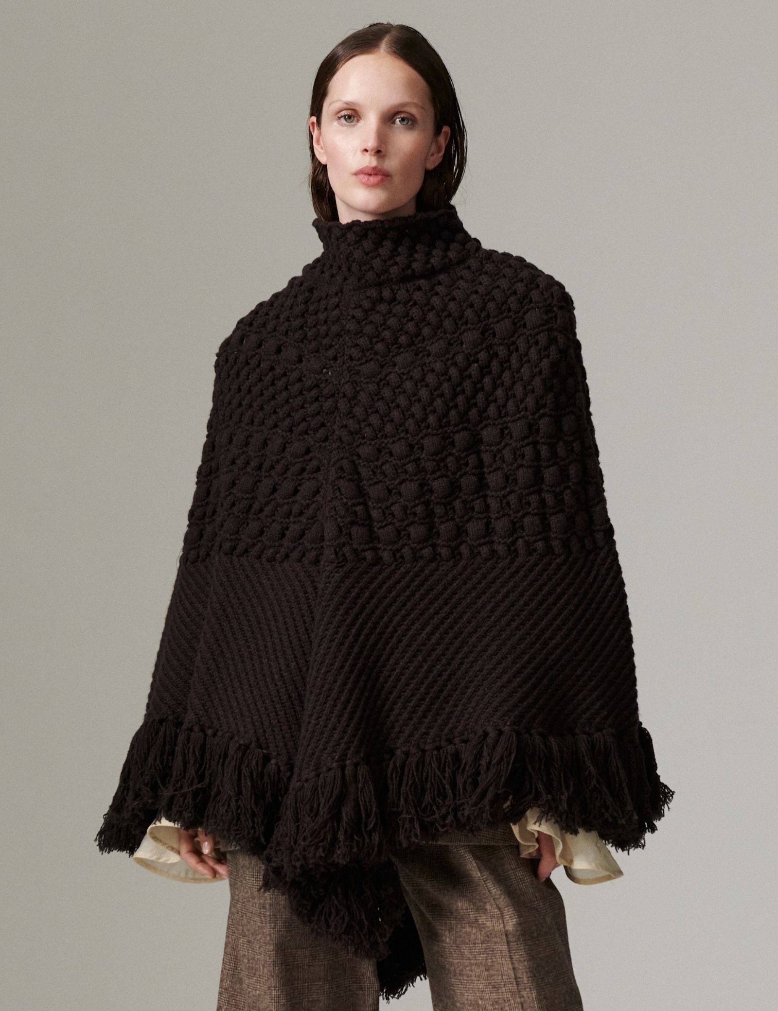 DAY Birger ét Mikkelsen DAYPoncho - Cabel - Cape Cape 191018 Ganache